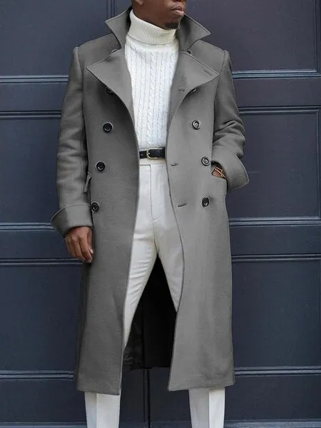 Antonios Autumn Solid Coat Men