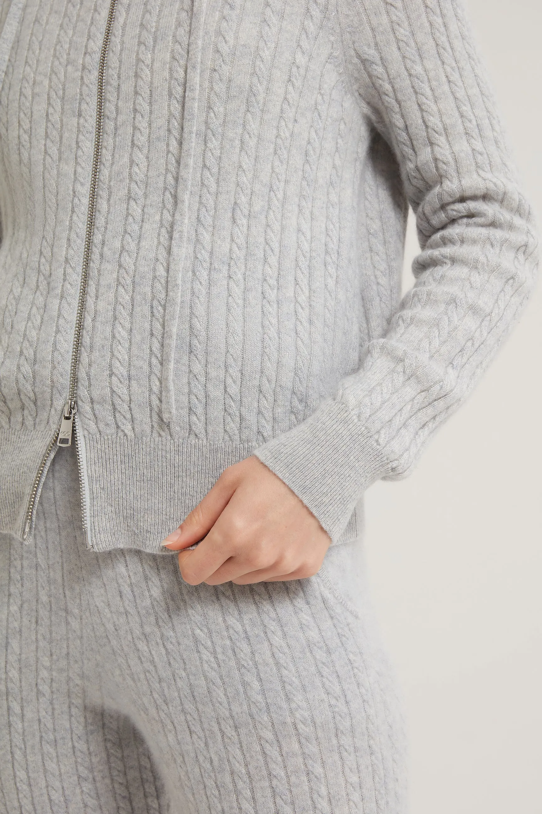 Ariane Cable Cashmere Hoodie