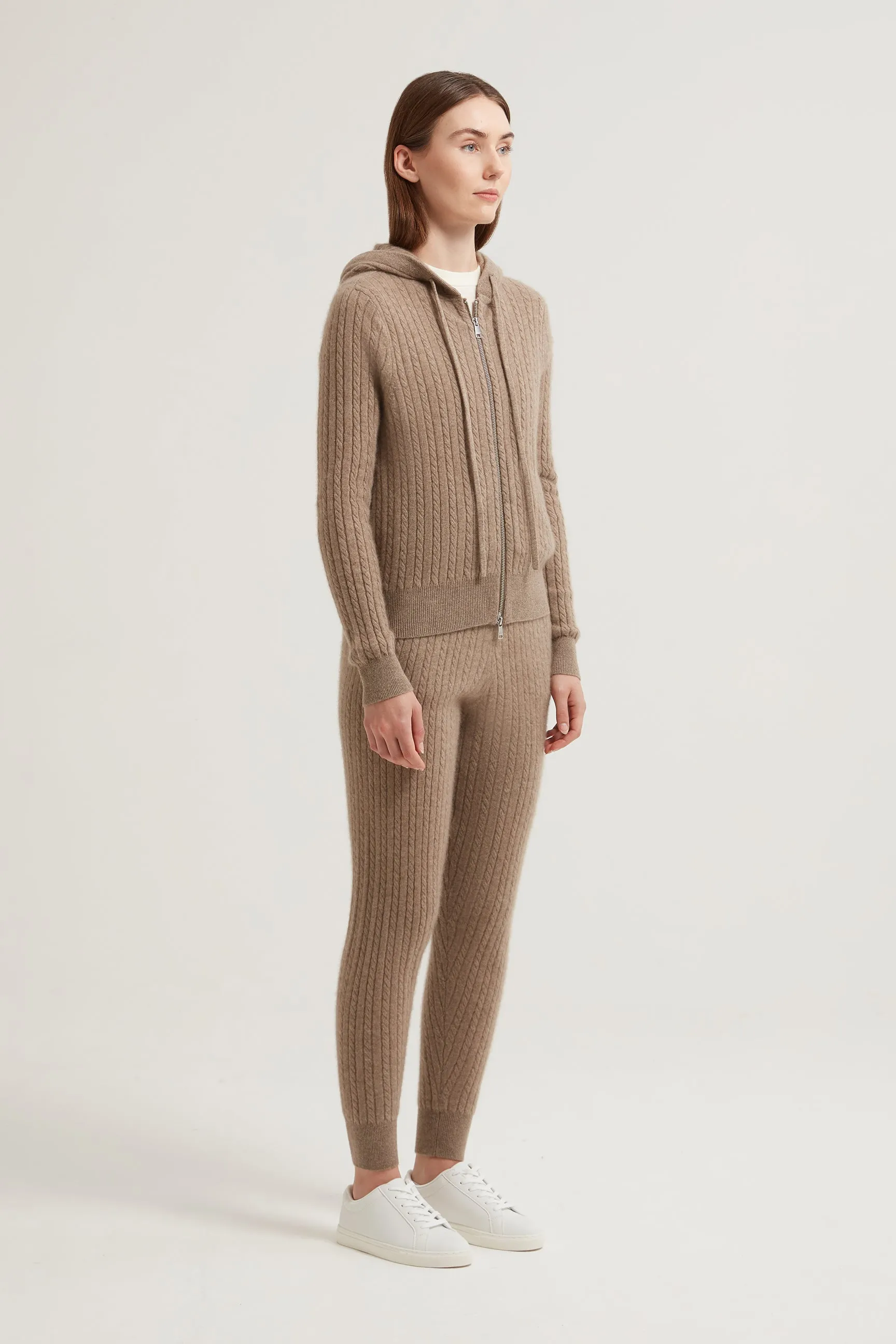 Ariane Cable Cashmere Hoodie