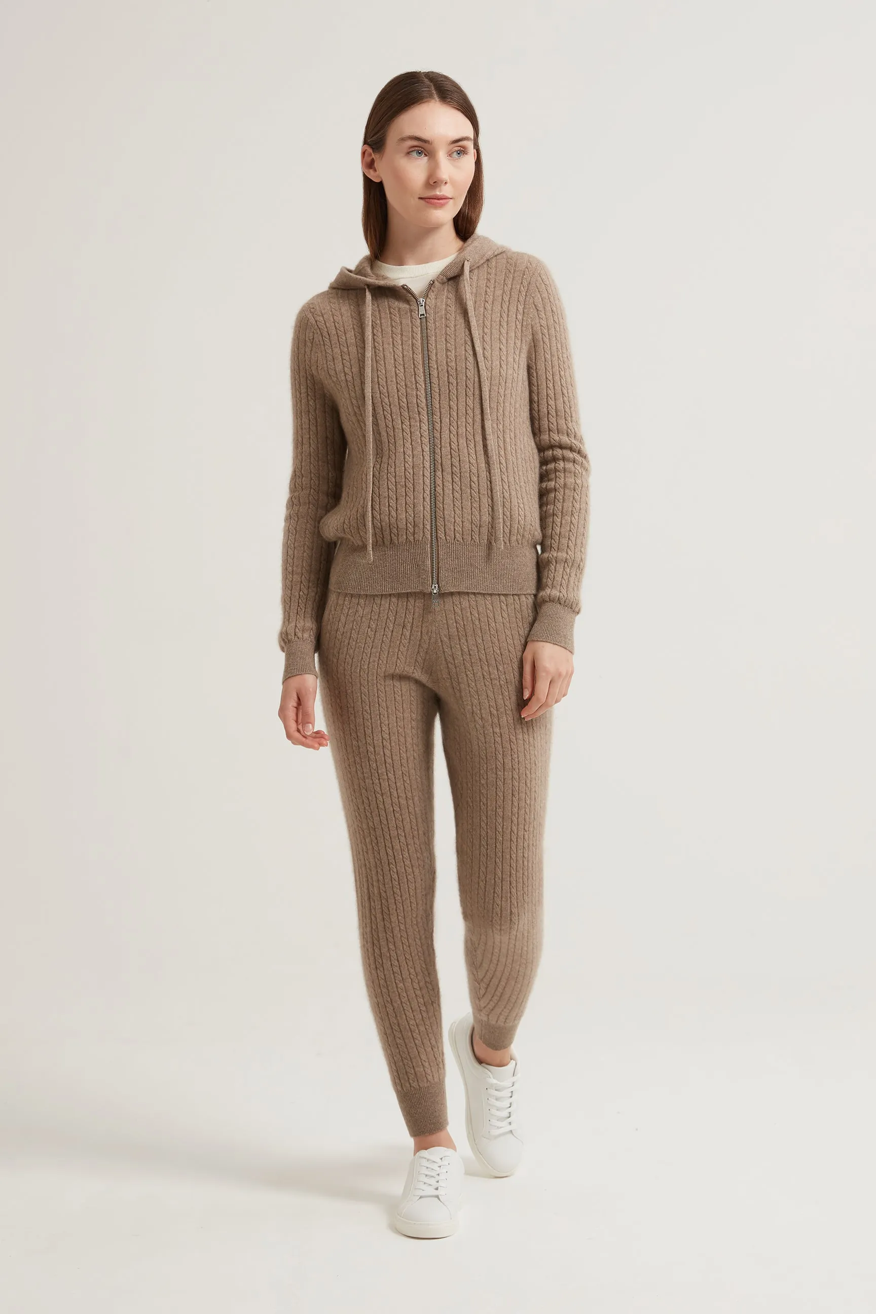 Ariane Cable Cashmere Hoodie