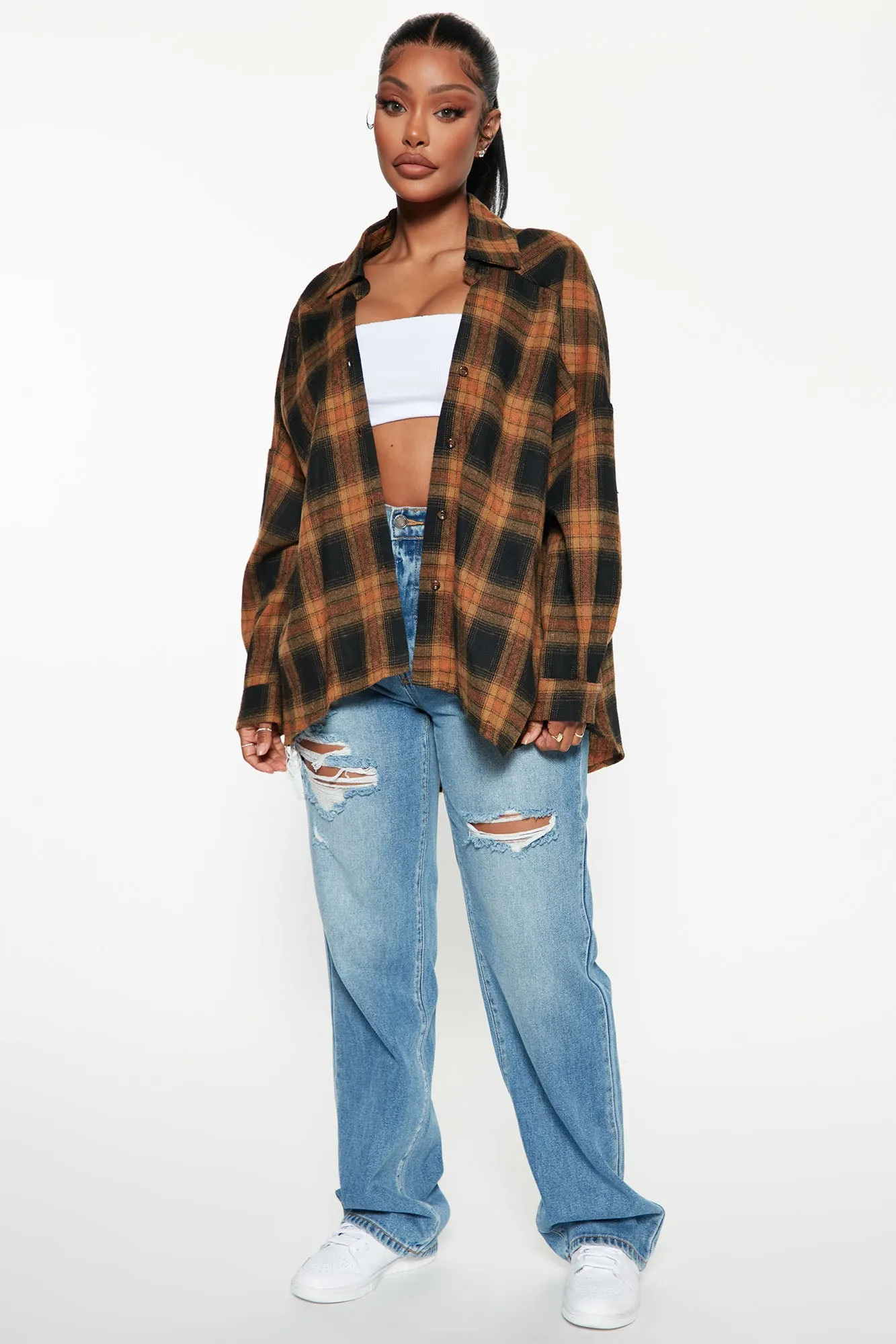 Avani Plaid Shirt - Mustard/combo