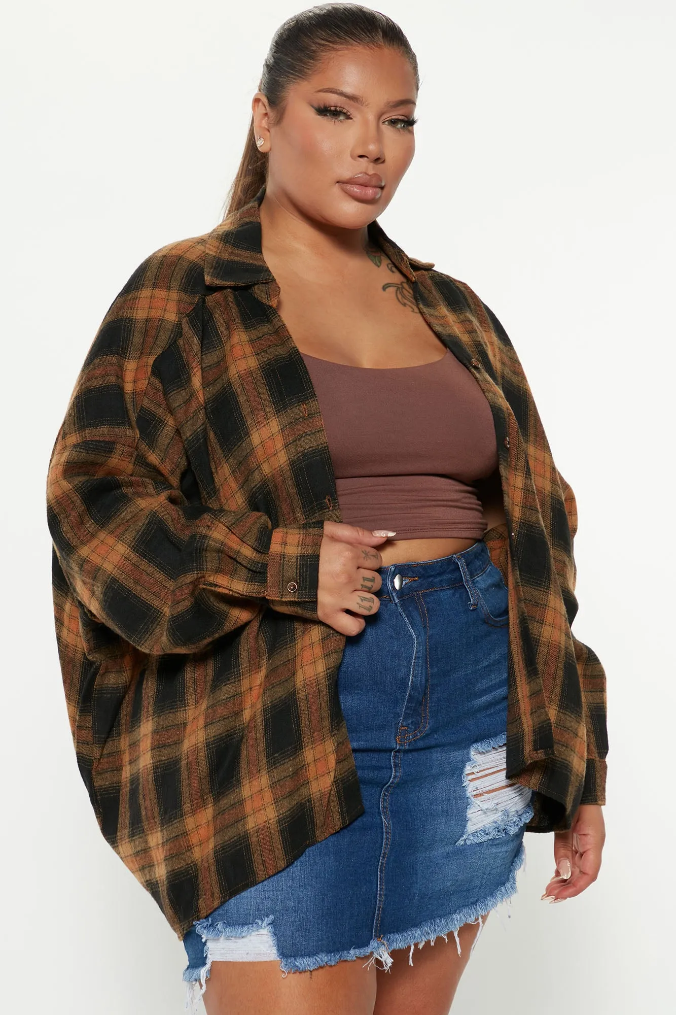 Avani Plaid Shirt - Mustard/combo