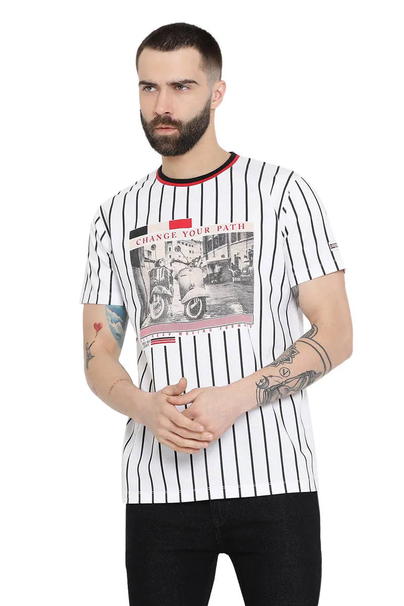 Axmann Striped Path Casual T-Shirt