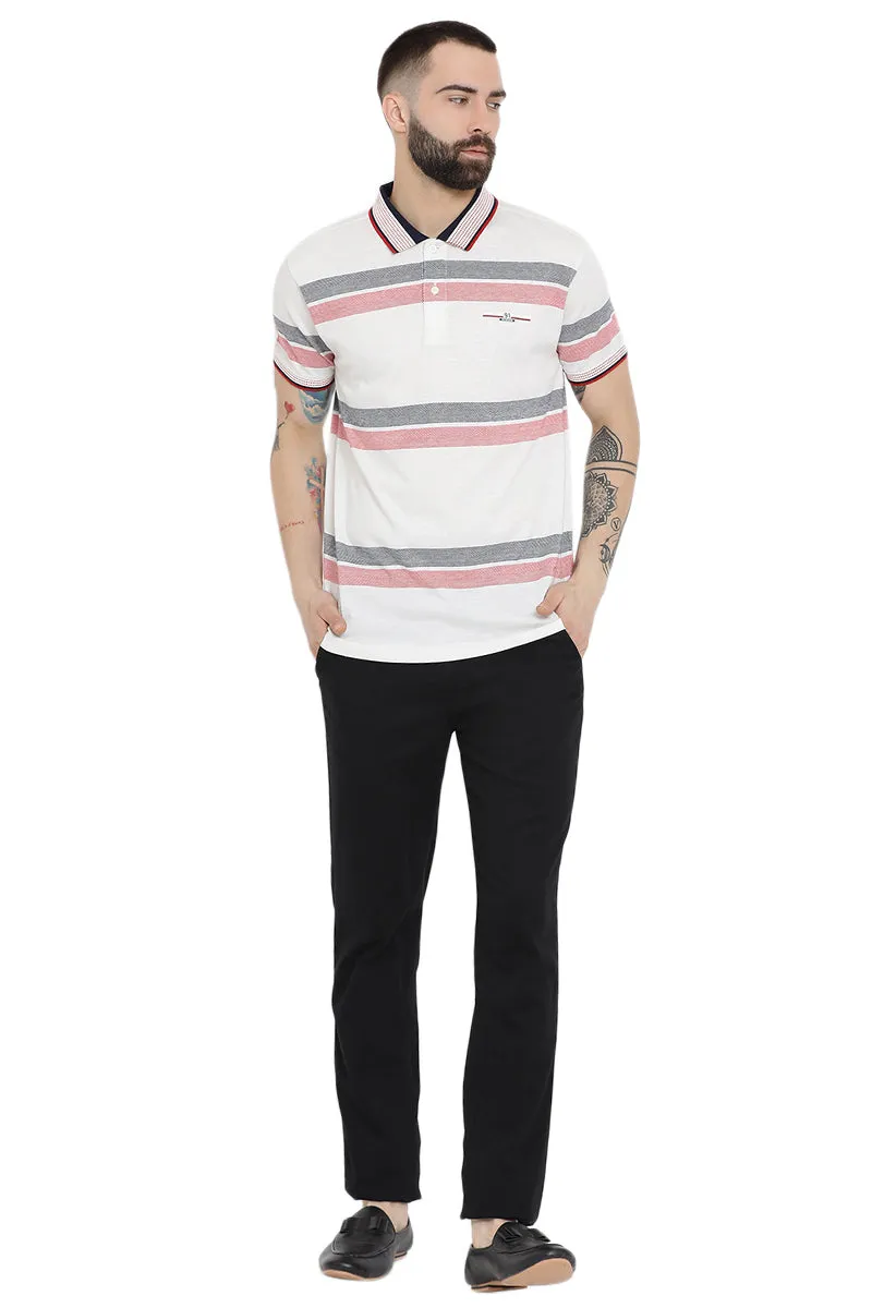 Axmann Striped Polo T-Shirt