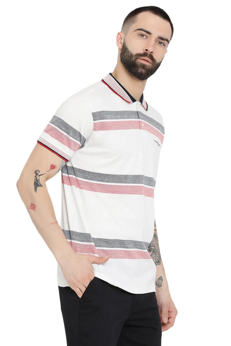 Axmann Striped Polo T-Shirt