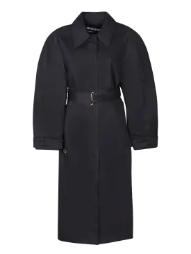 Bari black trench coat