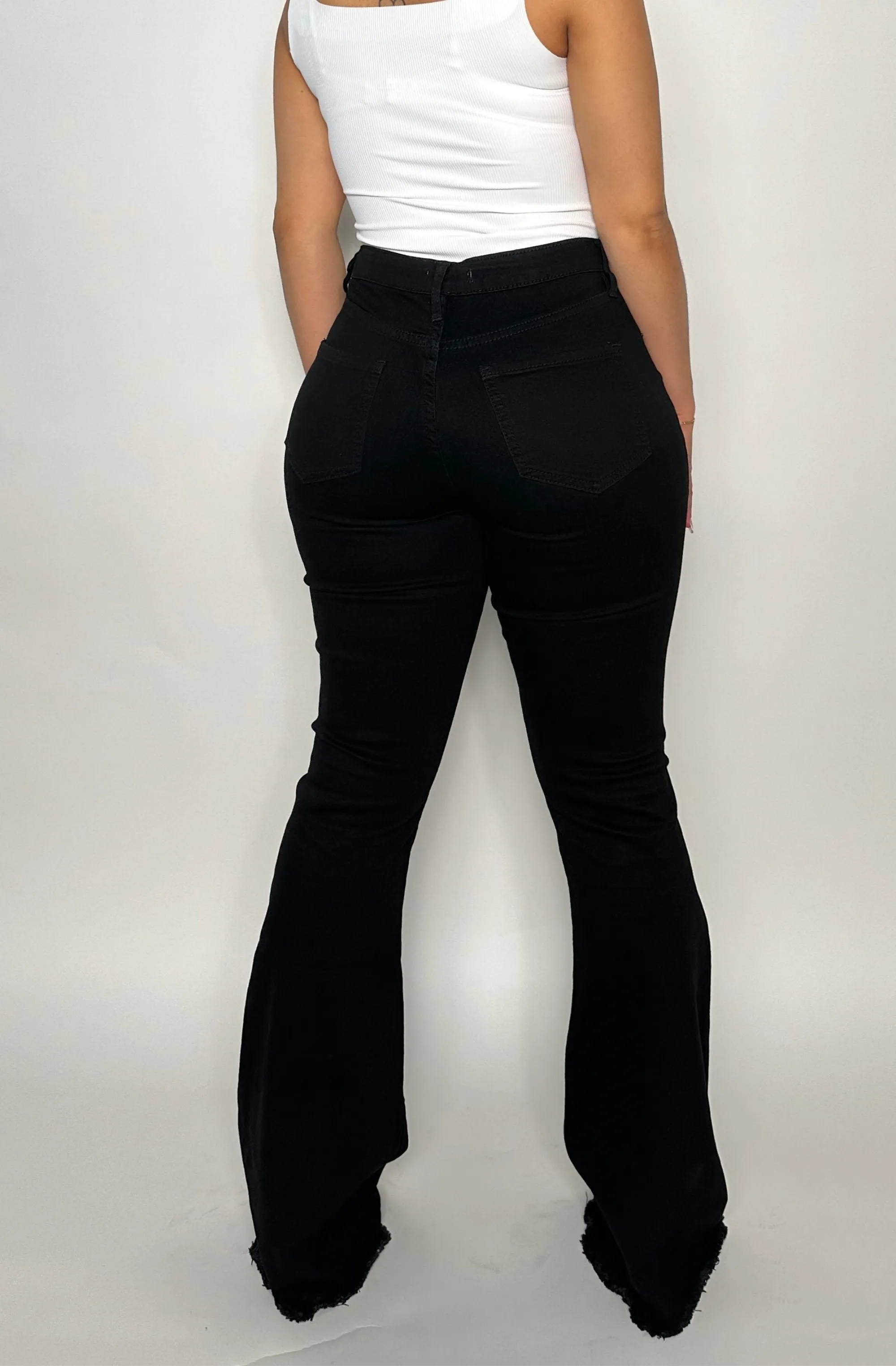 Basic High-Rise Flare Jean (Long Inseam)