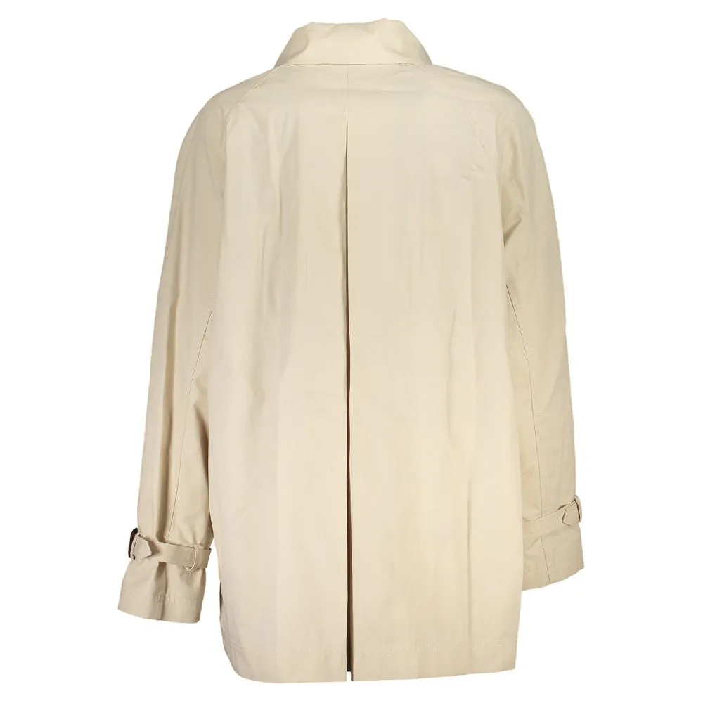 Beige Cotton Jackets & Coat