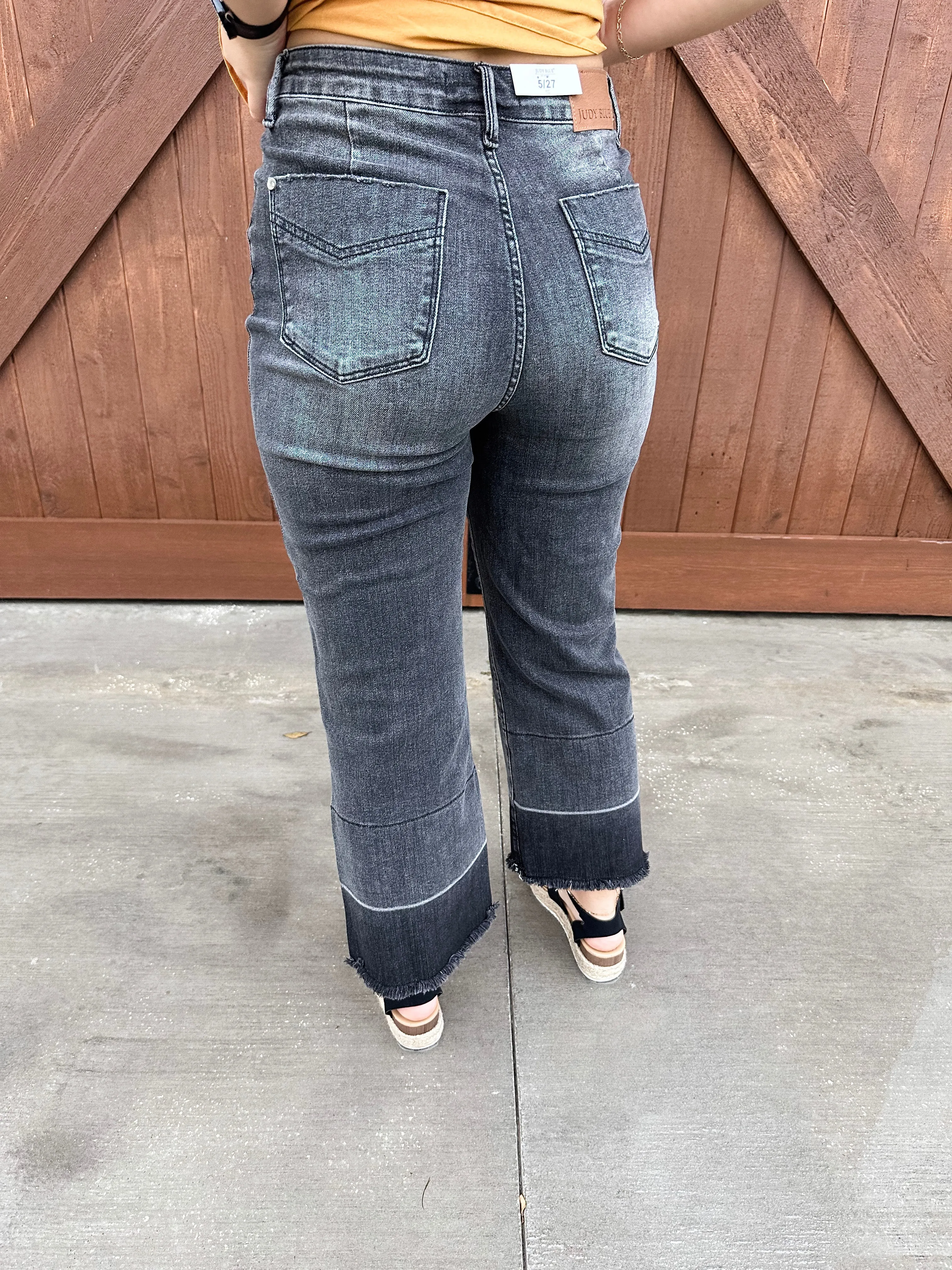 Bella Black Acid Washed Jeans