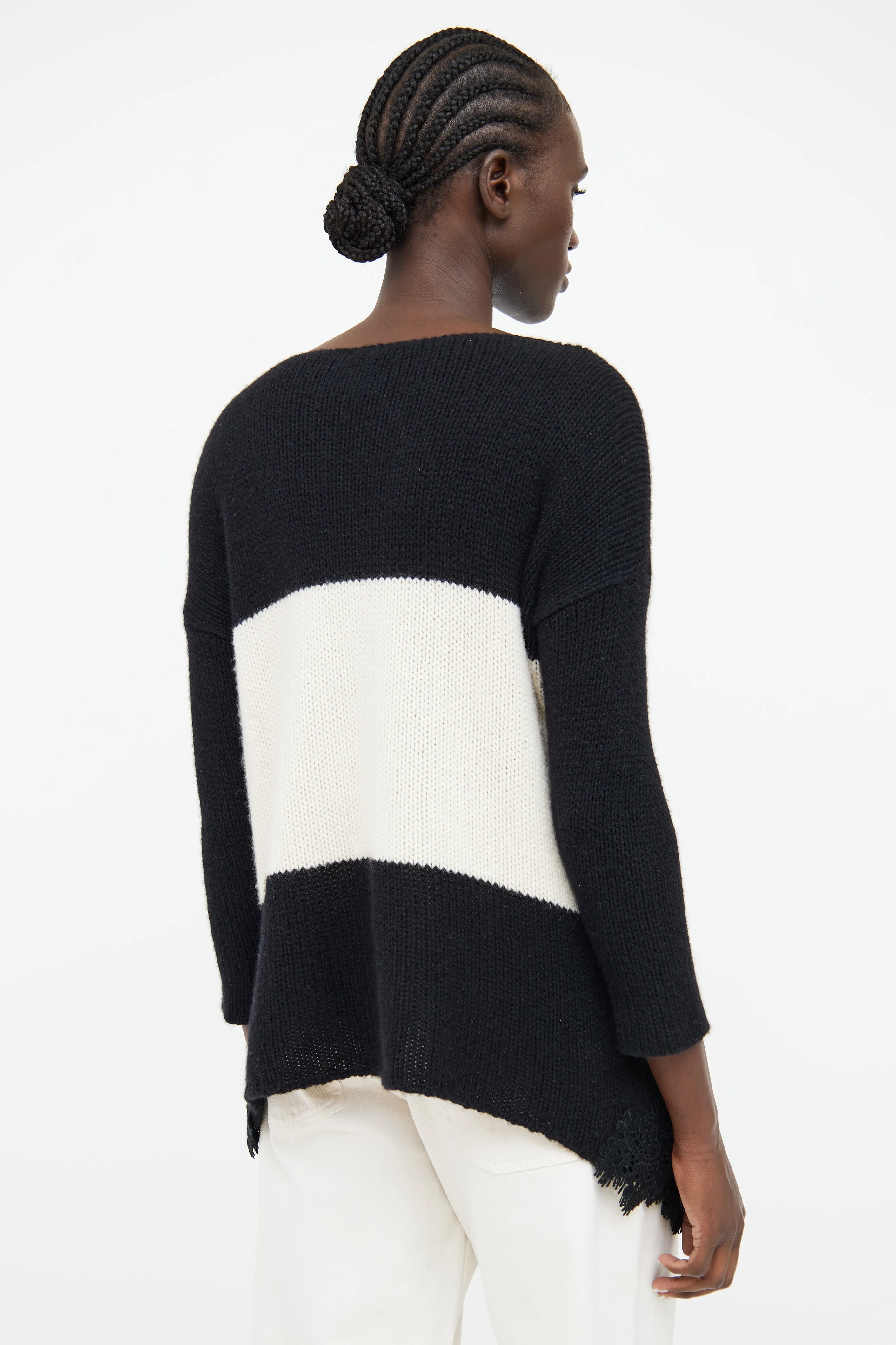 Black & White Cashmere Sweater