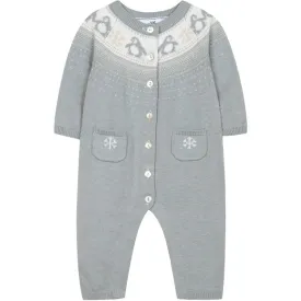 Boys Grey Knitted Bodysuit