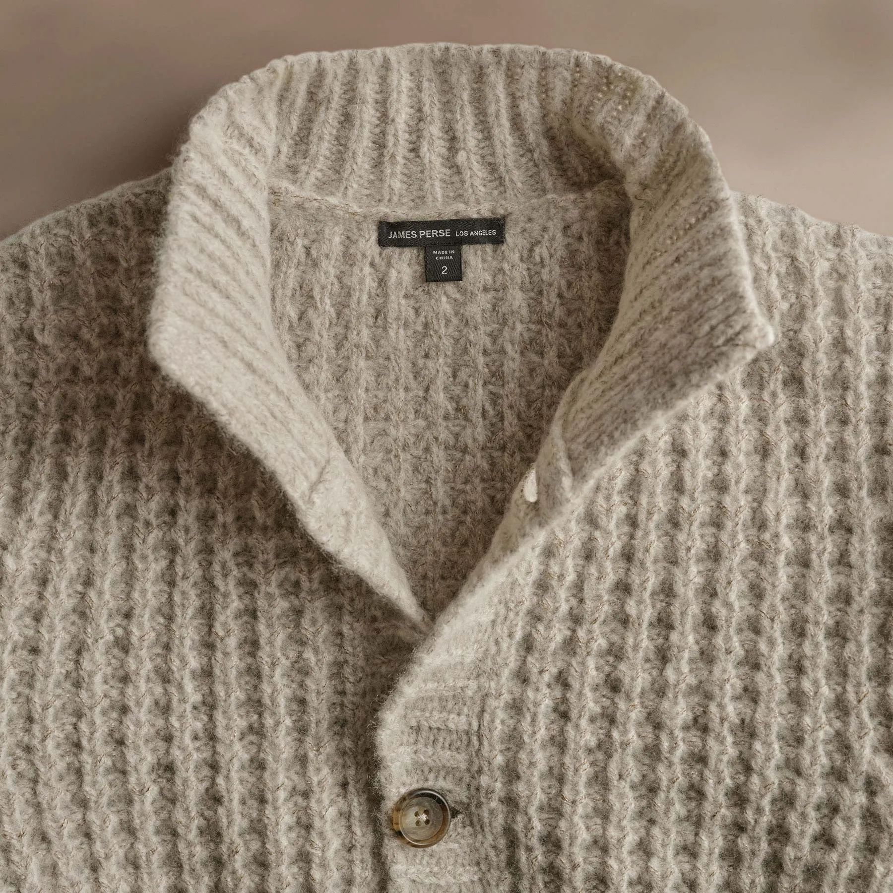 Cashmere Knit Waffle Cardigan - Hazel