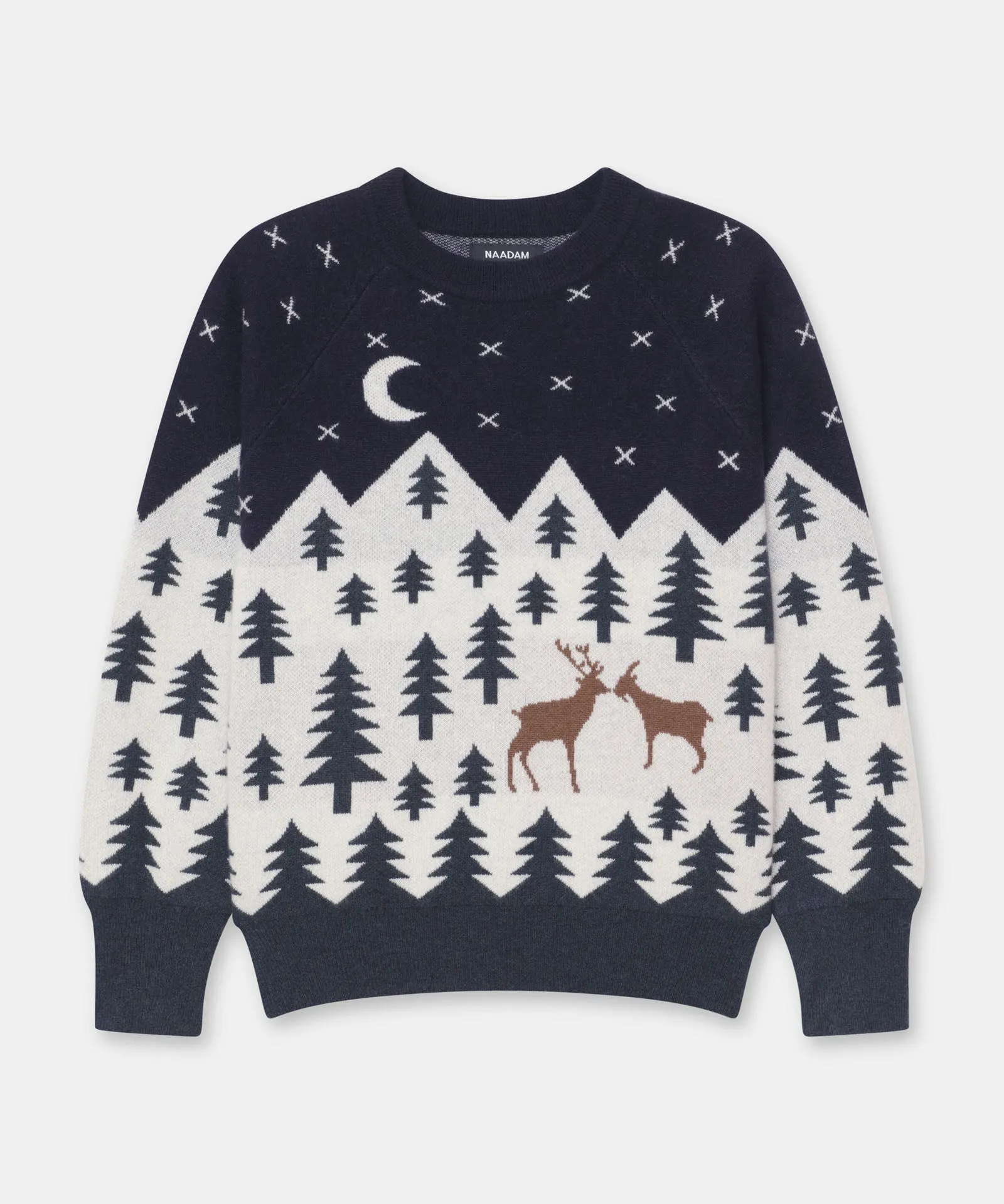 Cashmere Scenic Fair Isle Crewneck Sweater