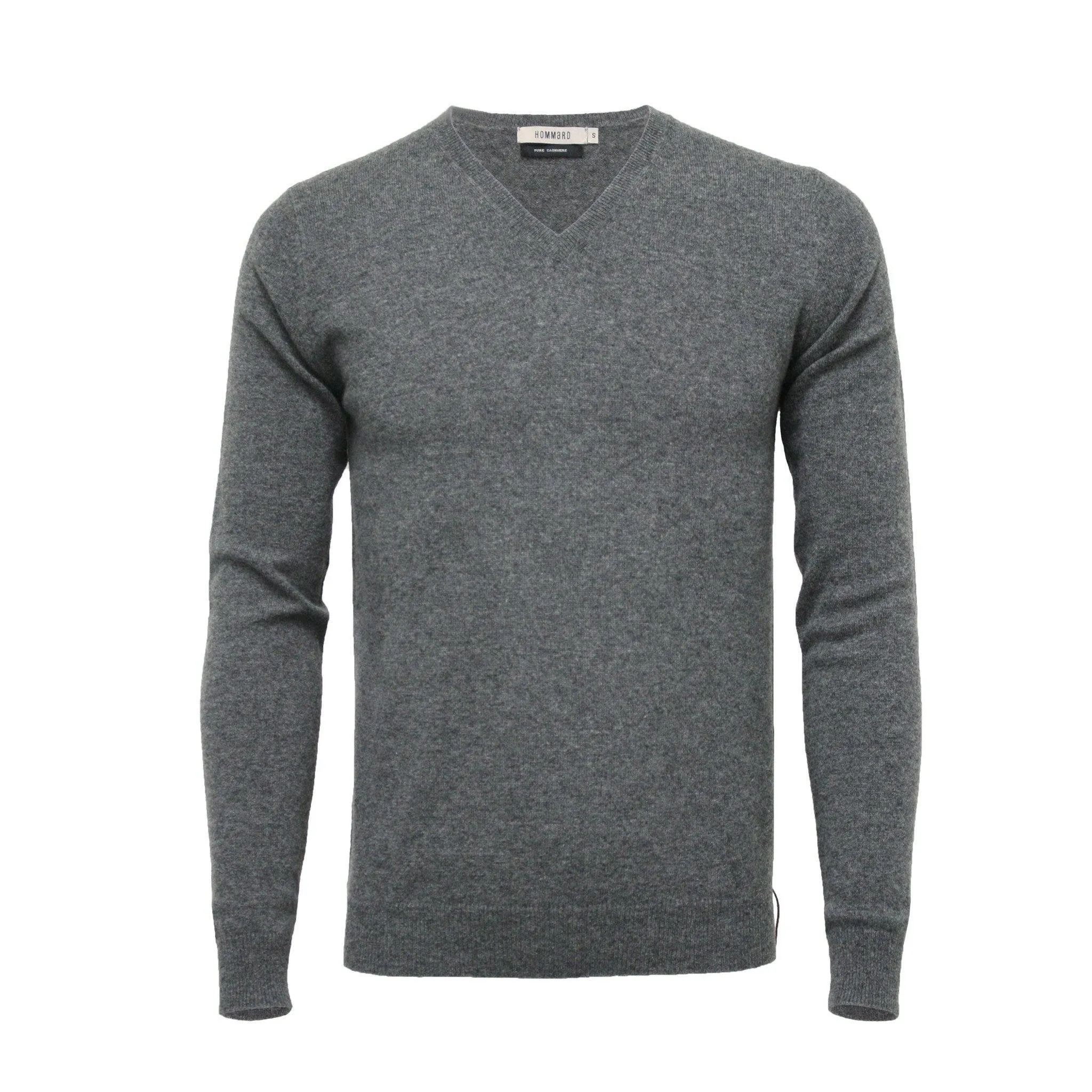 Cashmere V Neck Sweater Charcoal