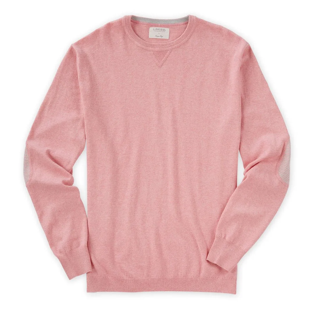 COTTON-CASHMERE CREW SWEATER