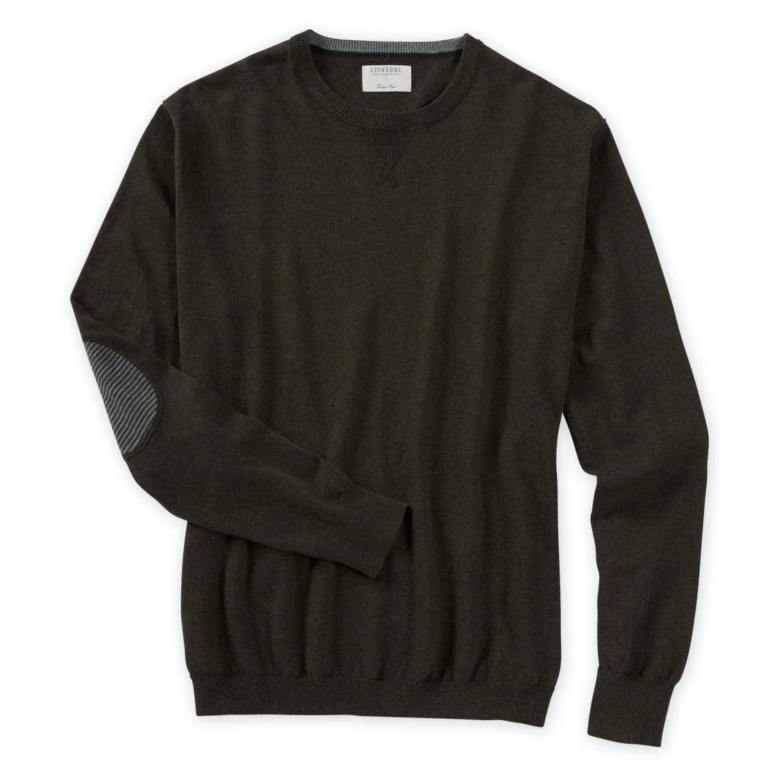 COTTON-CASHMERE CREW SWEATER