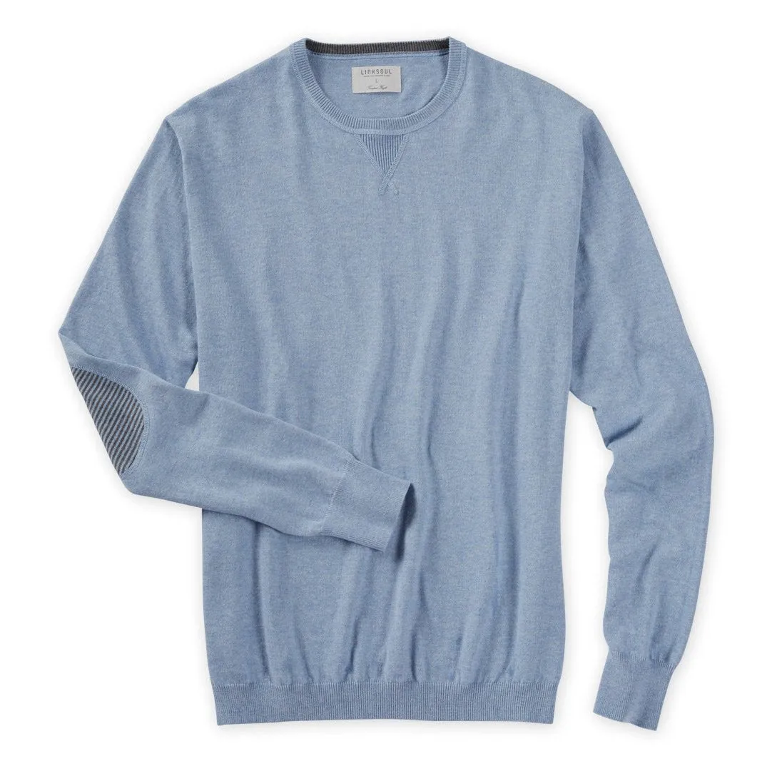 COTTON-CASHMERE CREW SWEATER