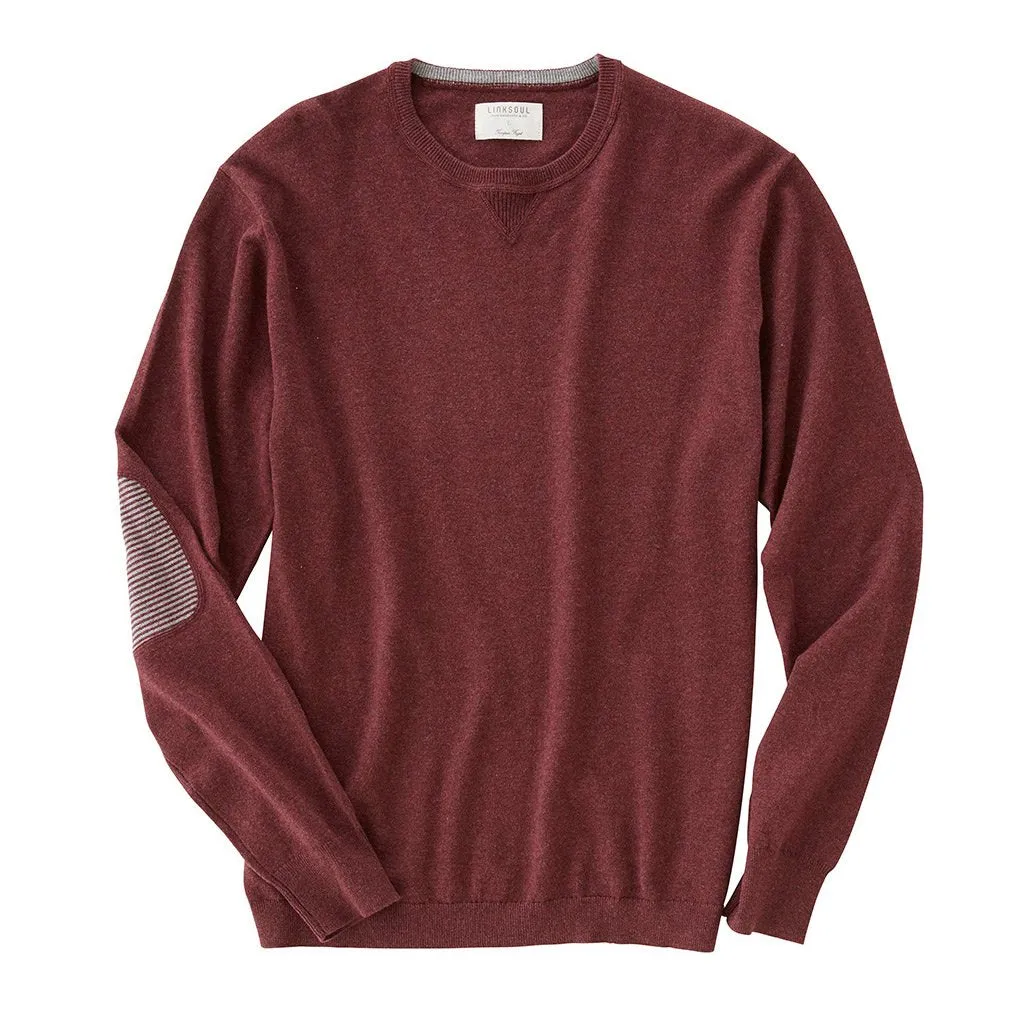 COTTON-CASHMERE CREW SWEATER