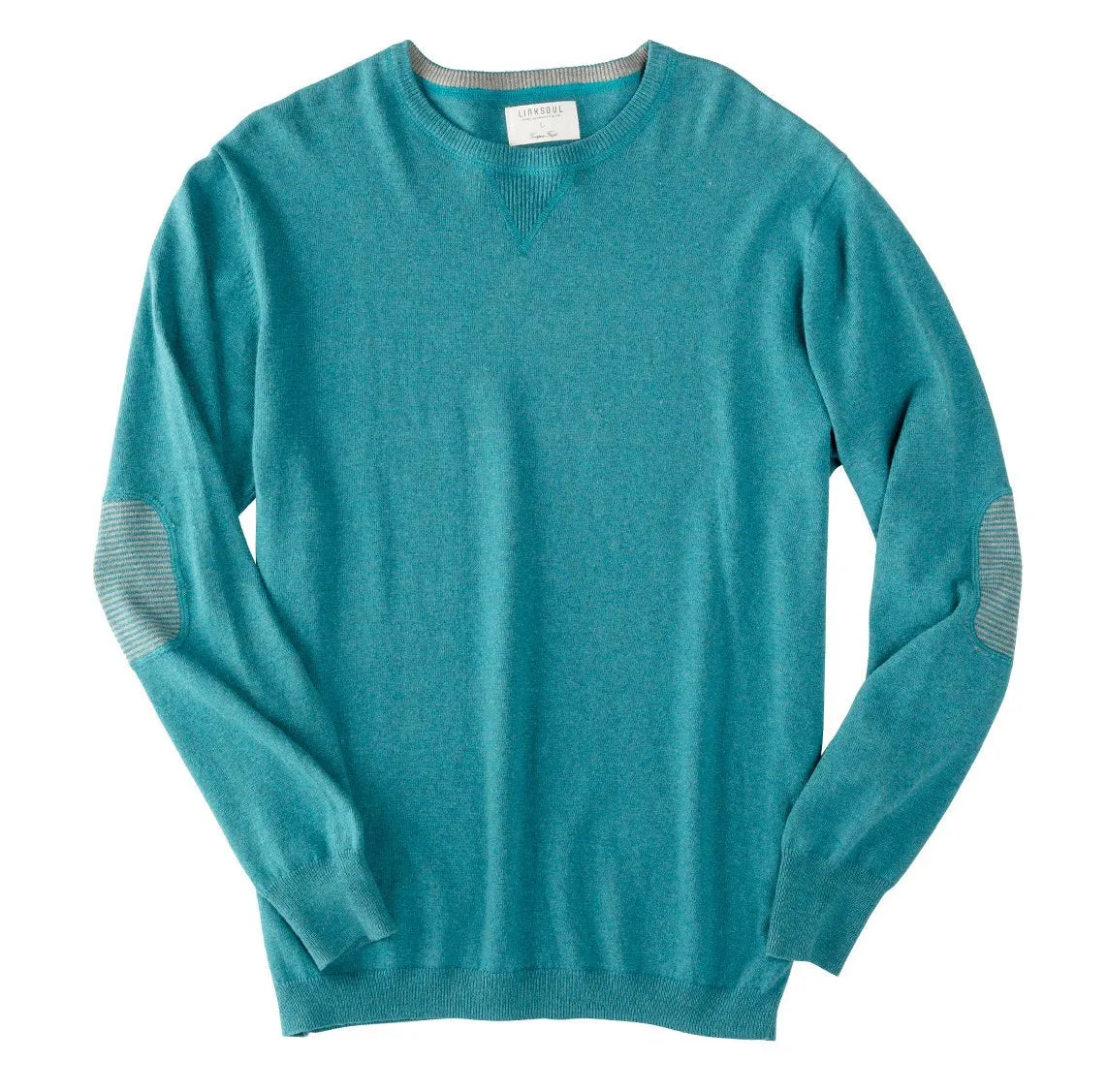 COTTON-CASHMERE CREW SWEATER