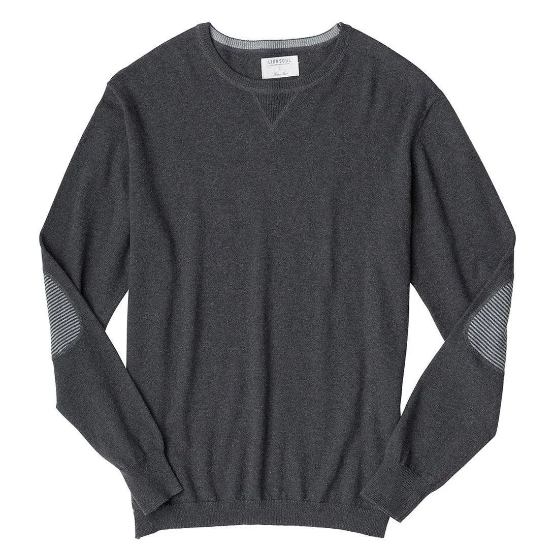 COTTON-CASHMERE CREW SWEATER