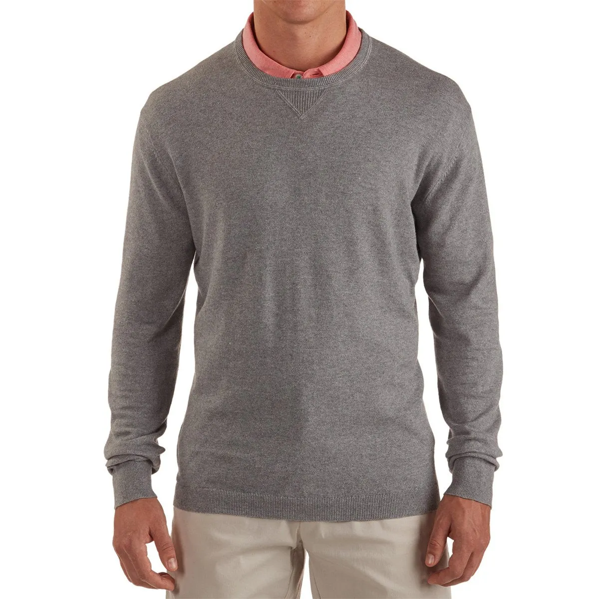 COTTON-CASHMERE CREW SWEATER