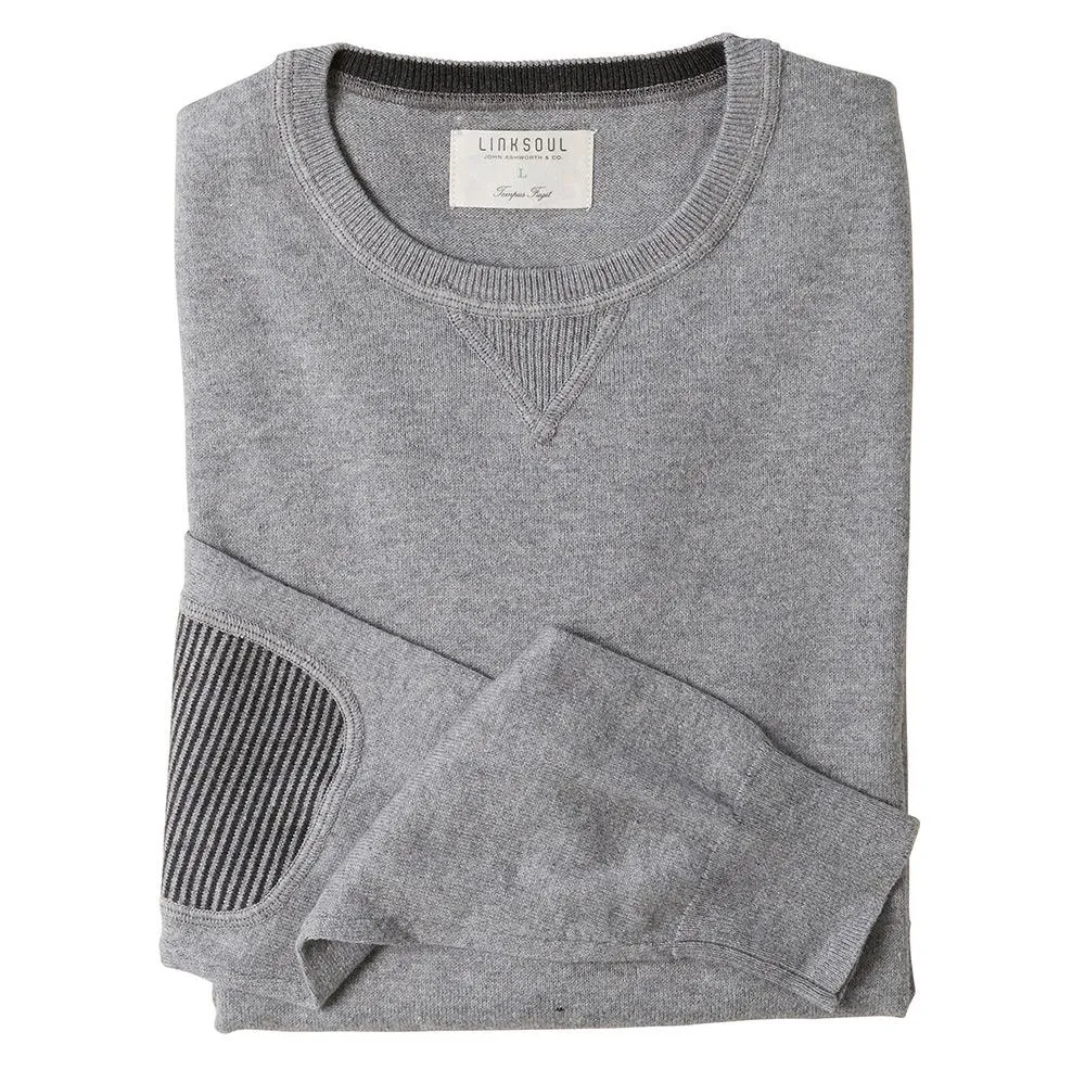 COTTON-CASHMERE CREW SWEATER