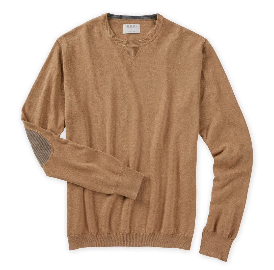 COTTON-CASHMERE CREW SWEATER