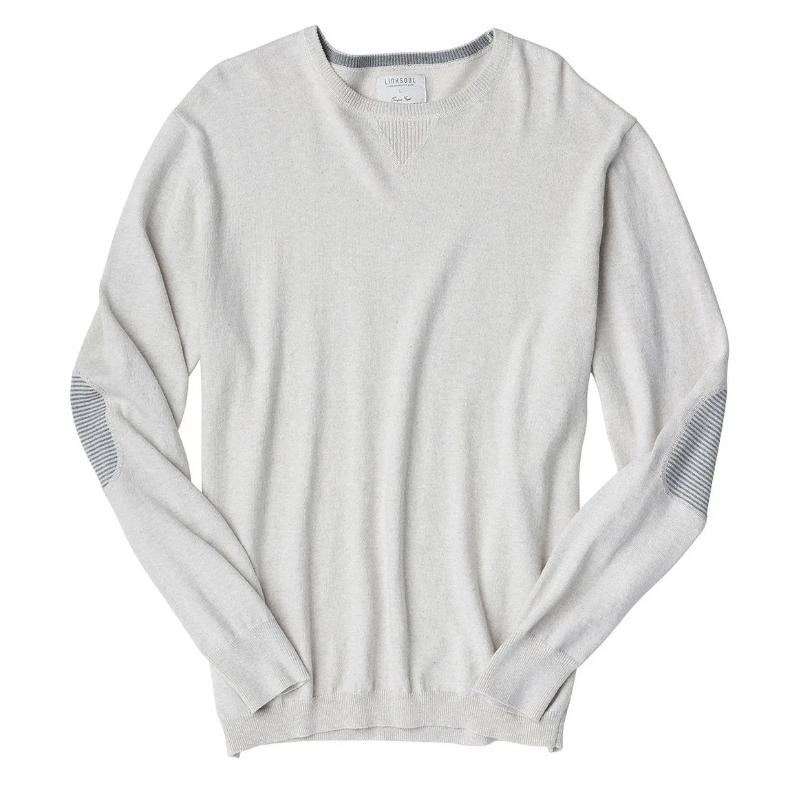 COTTON-CASHMERE CREW SWEATER