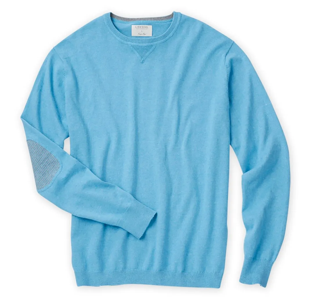 COTTON-CASHMERE CREW SWEATER