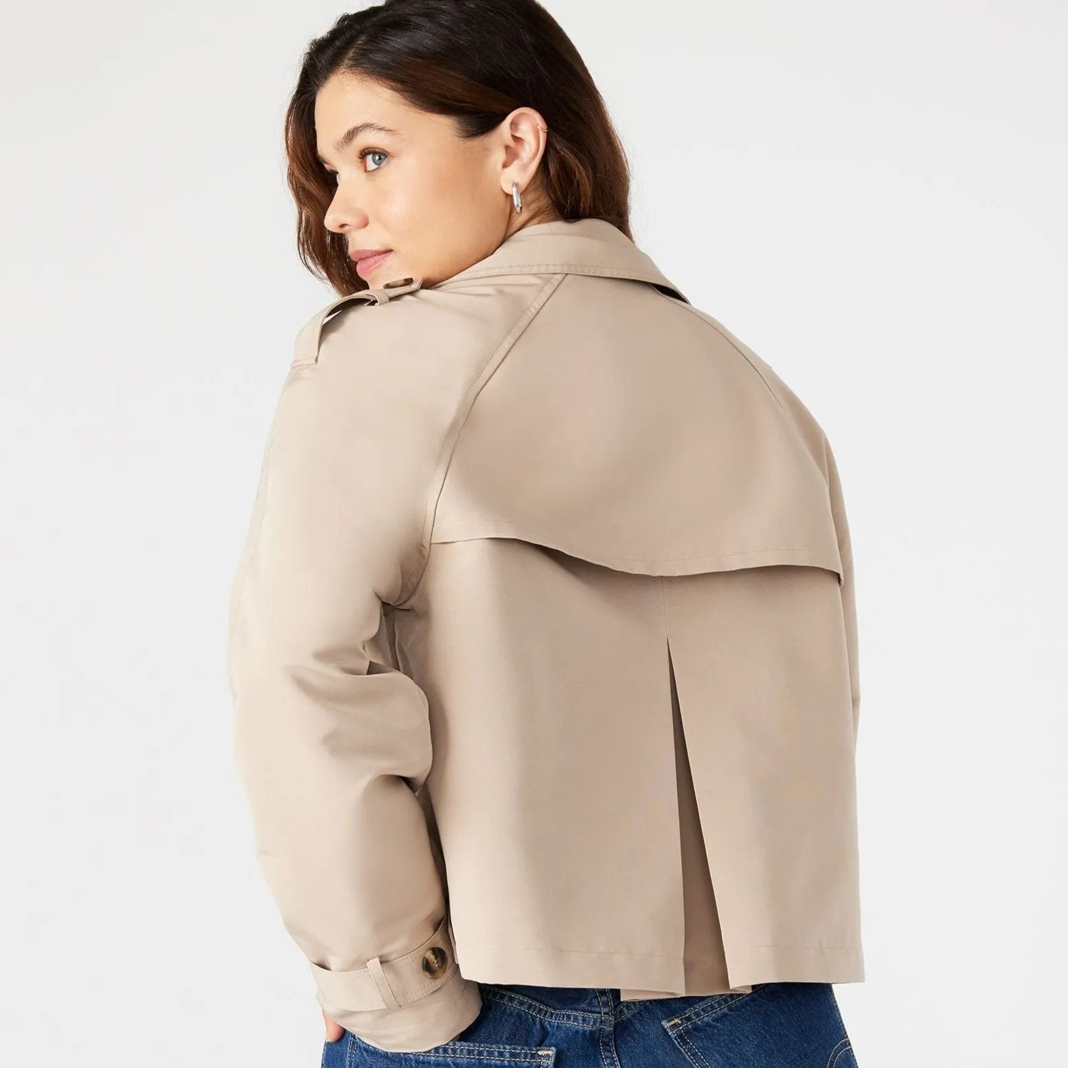 Cropped Trench Jacket