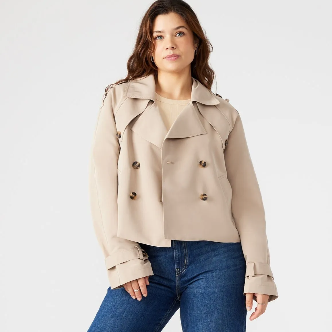 Cropped Trench Jacket