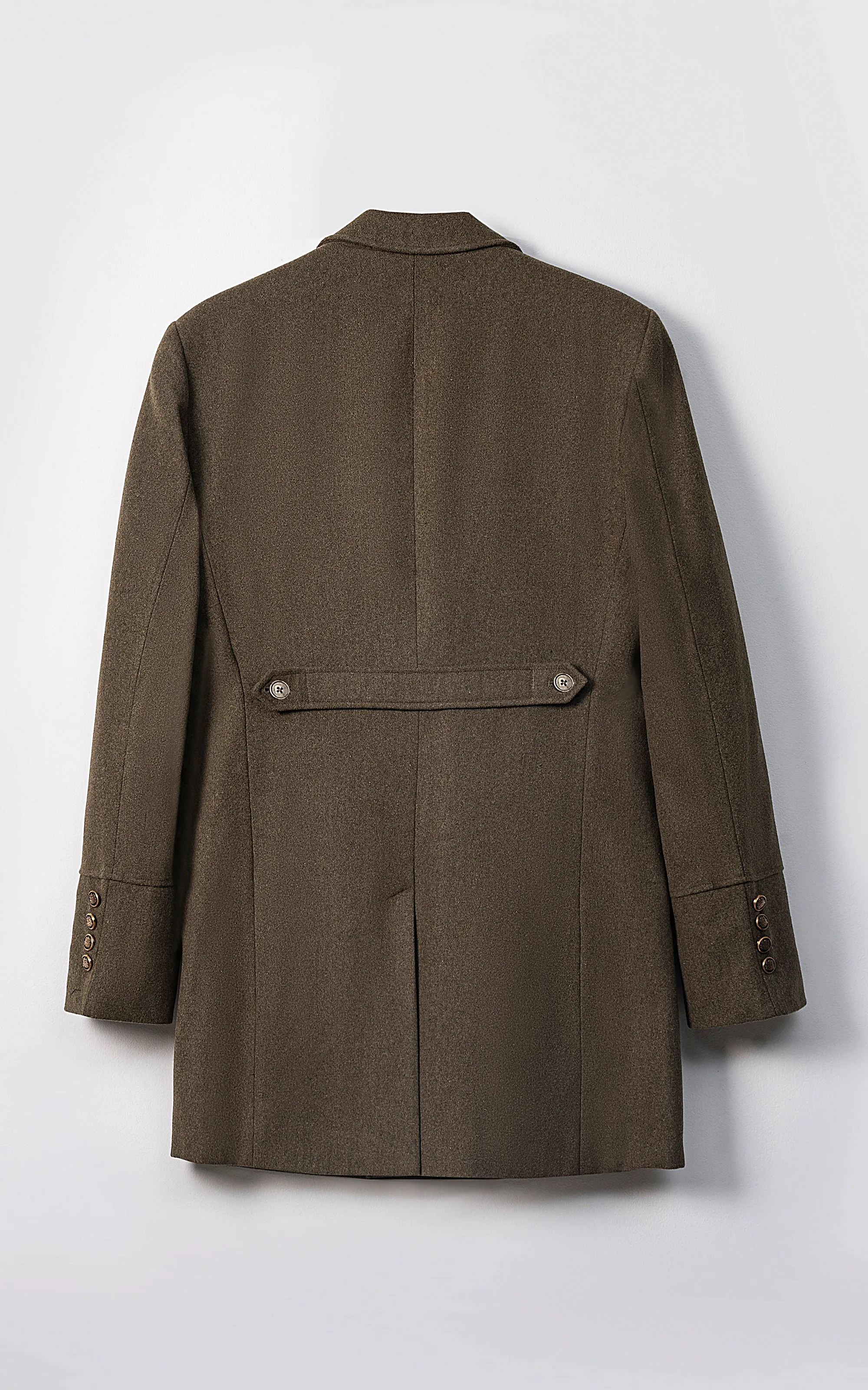 DOUBLE BREASTED LONG COAT LIGHT OLIVE