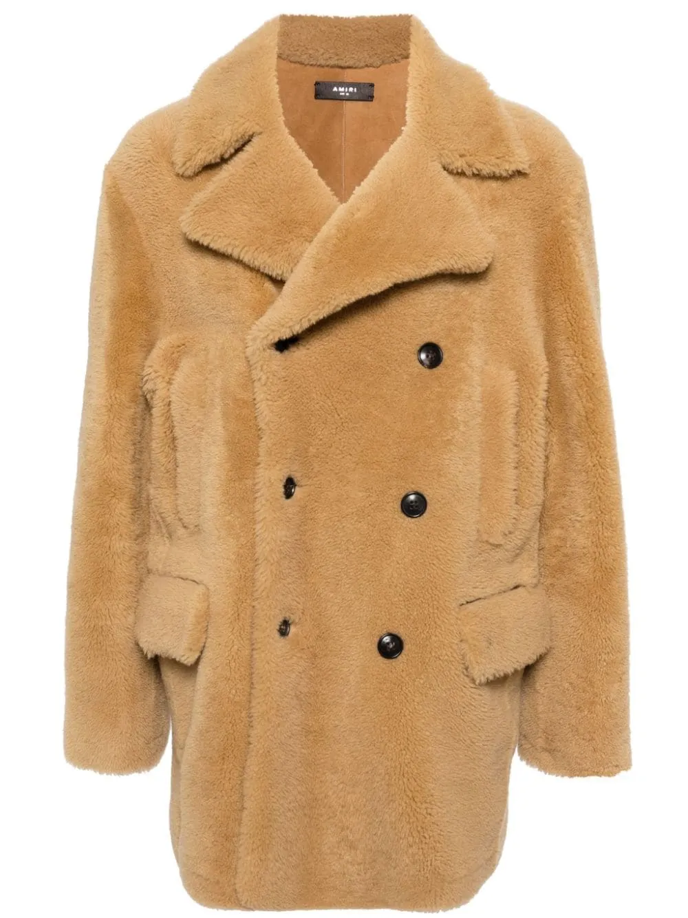 Double-Breasted Shearling Coat