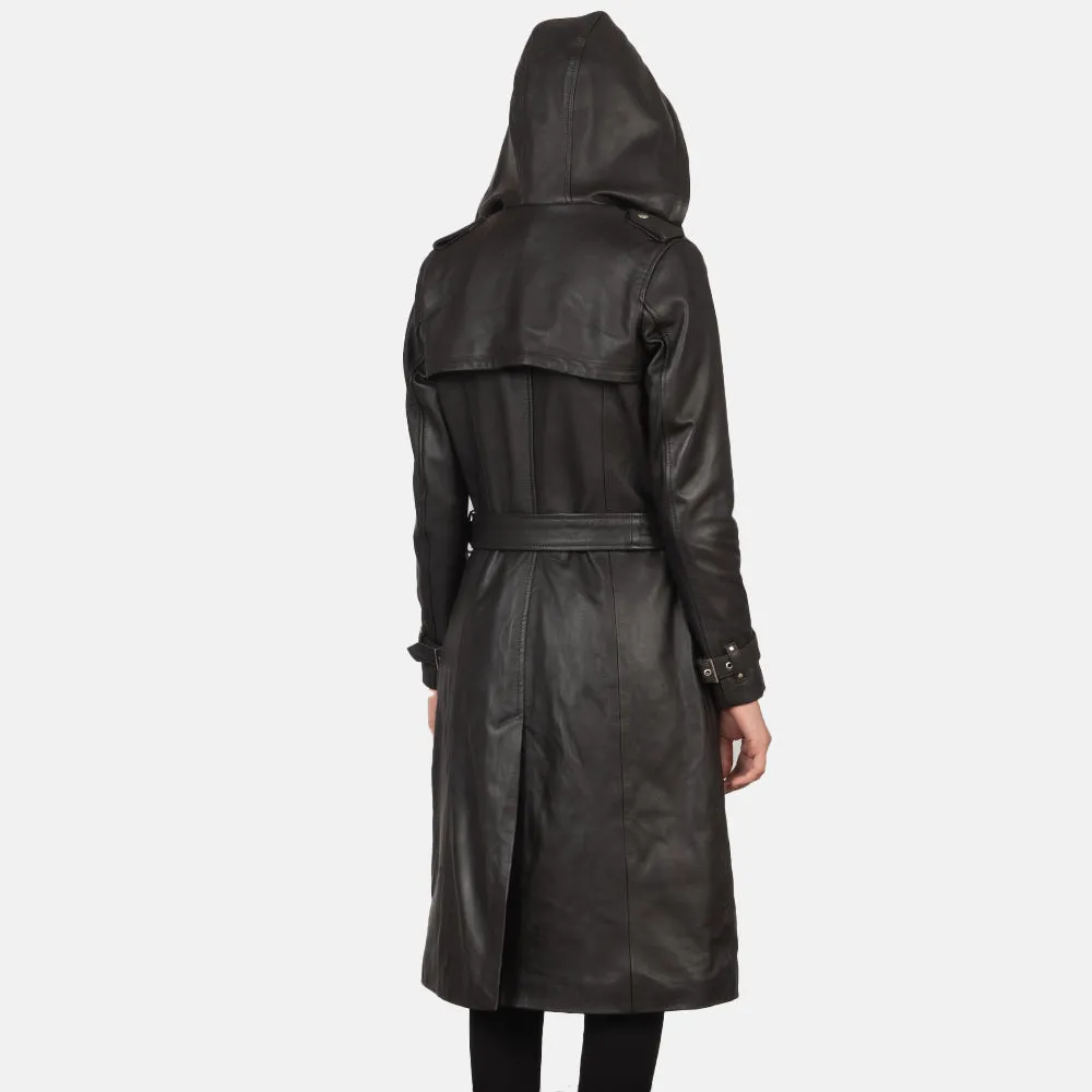 Fixon Hooded Brown Trench Coat