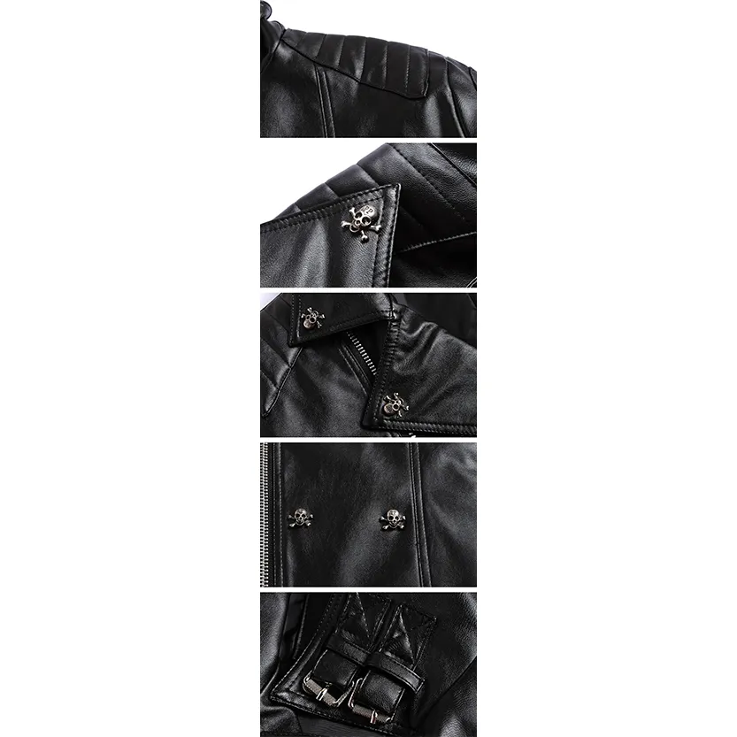 Funki Buys | Jackets | Men's Faux Leather Gothic Skull Jacket