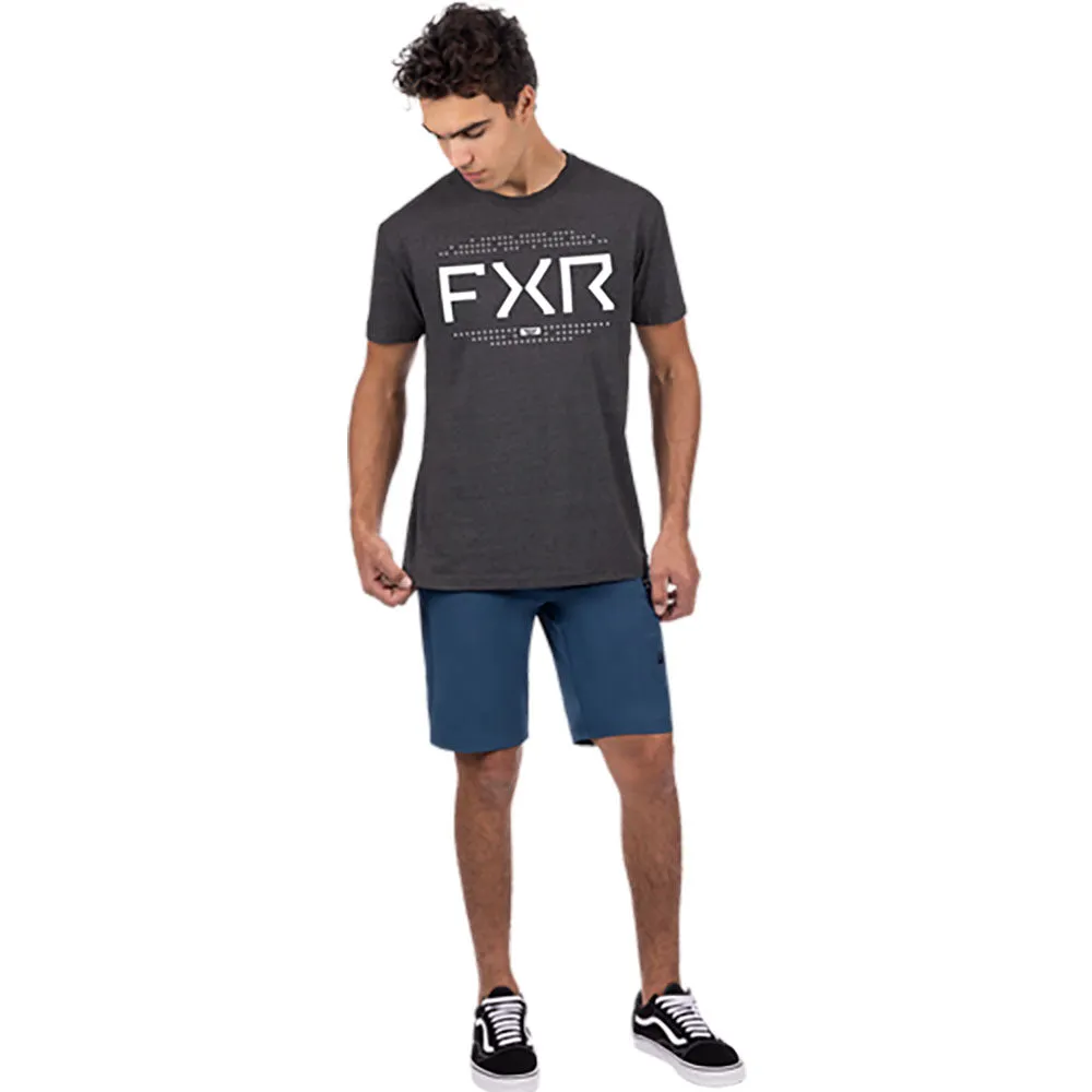 FXR Helium Premium T-Shirt Charcoal Heather/White Grey