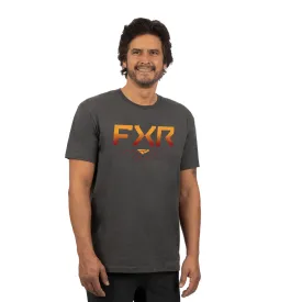 FXR Mens Helium Premium T-Shirt Charcoal Heather/Flame Grey