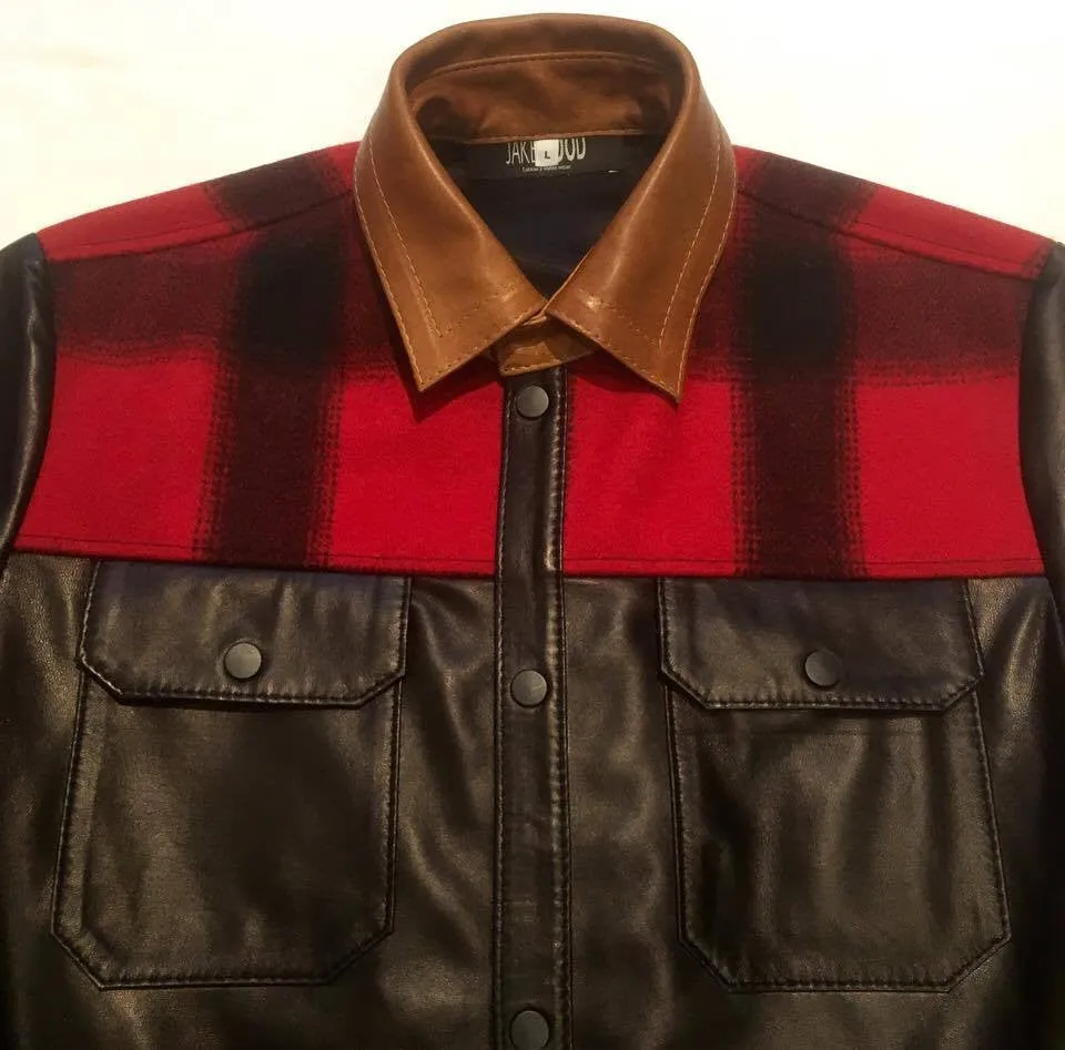 G-Gator Plaid Leather Shirt 25