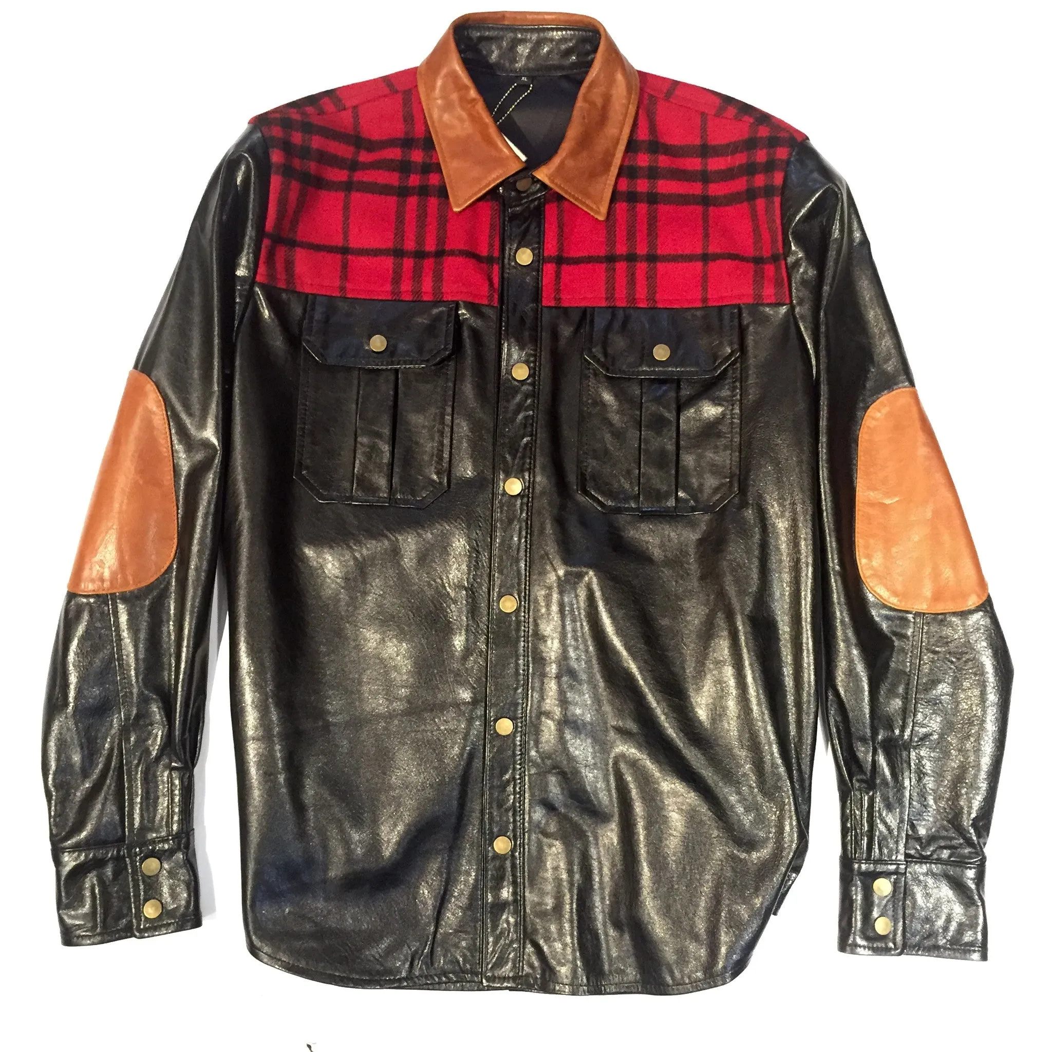 G-Gator Plaid Leather Shirt 25