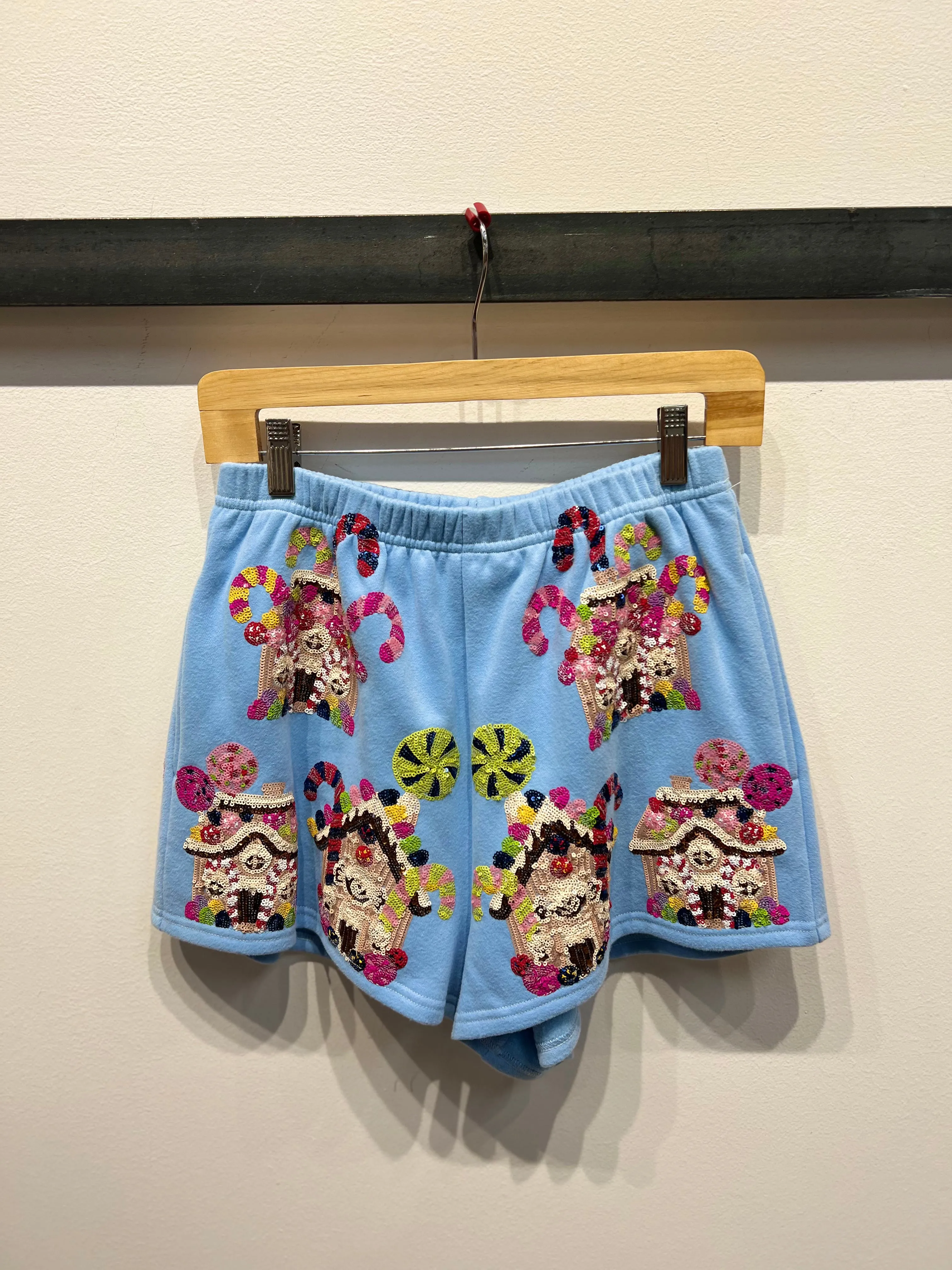 Gingerbread Houses Shorts - Light Blue [Queen of Sparkles]