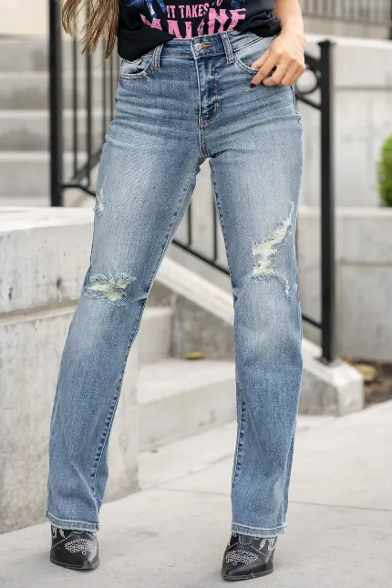 Heavenly High Waisted Dad Jeans Judy Blue Jeans