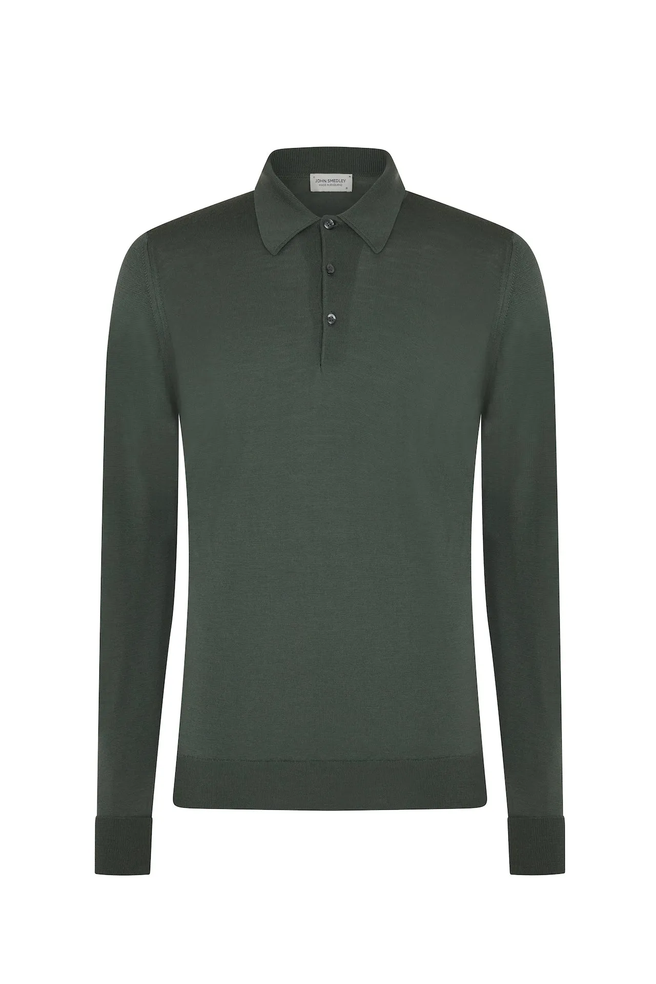 Highland Green Merino Wool Polo Neck Knitwear