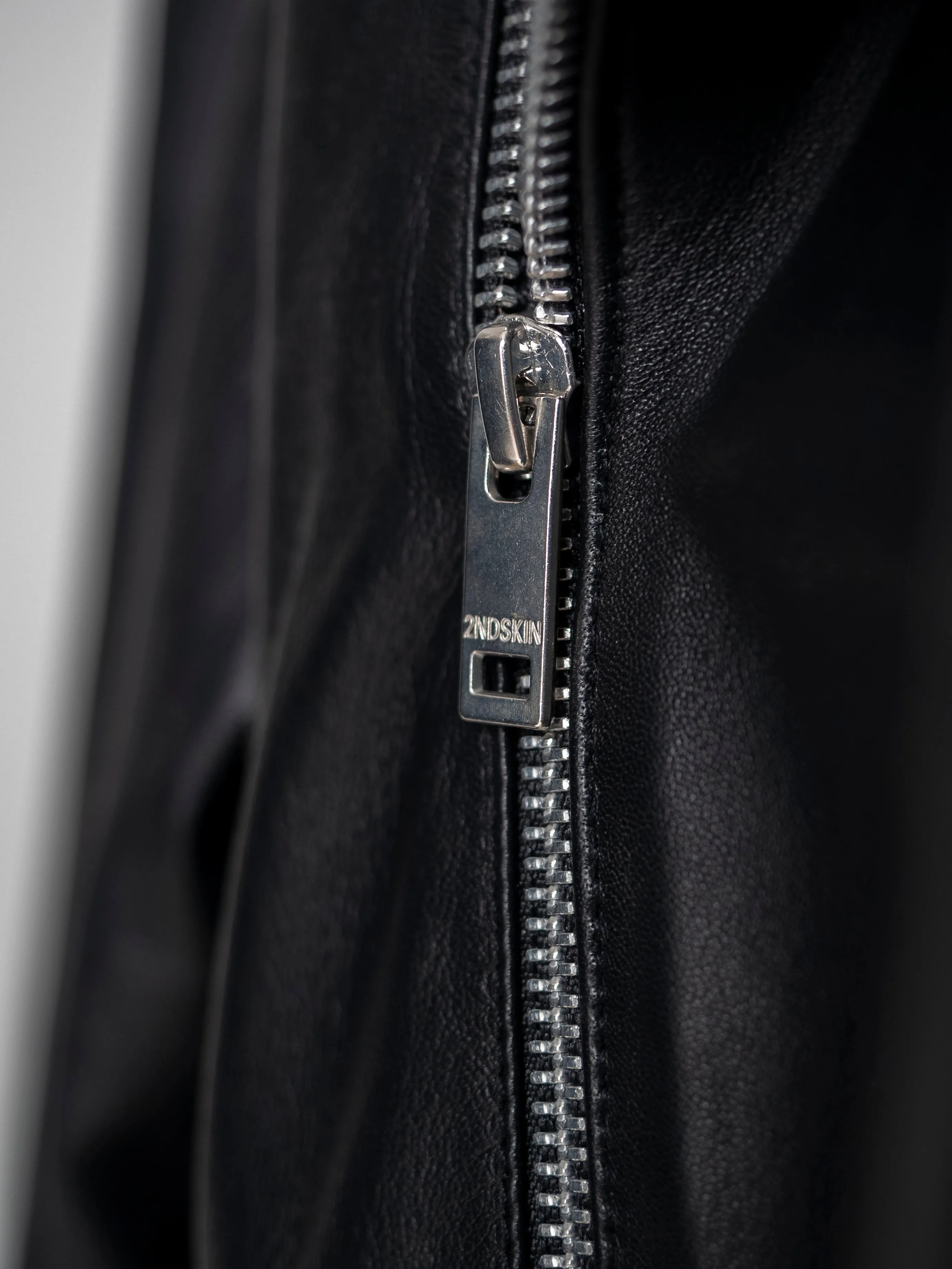 INDIE LEATHER BOMBER - BLACK