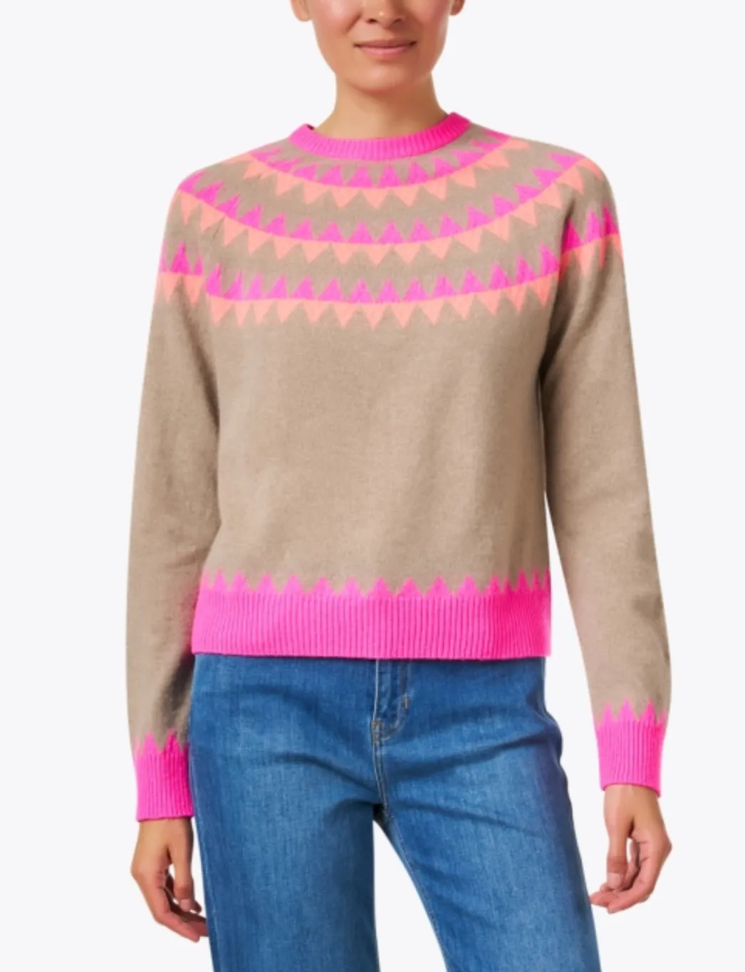 Jumper 1234 Vail Pink/Coral Crewneck Sweater