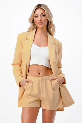 Light Yellow Tailored Shorts