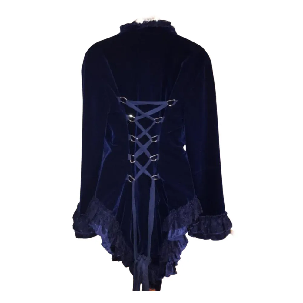 Lizette Blue Velvet Jacket