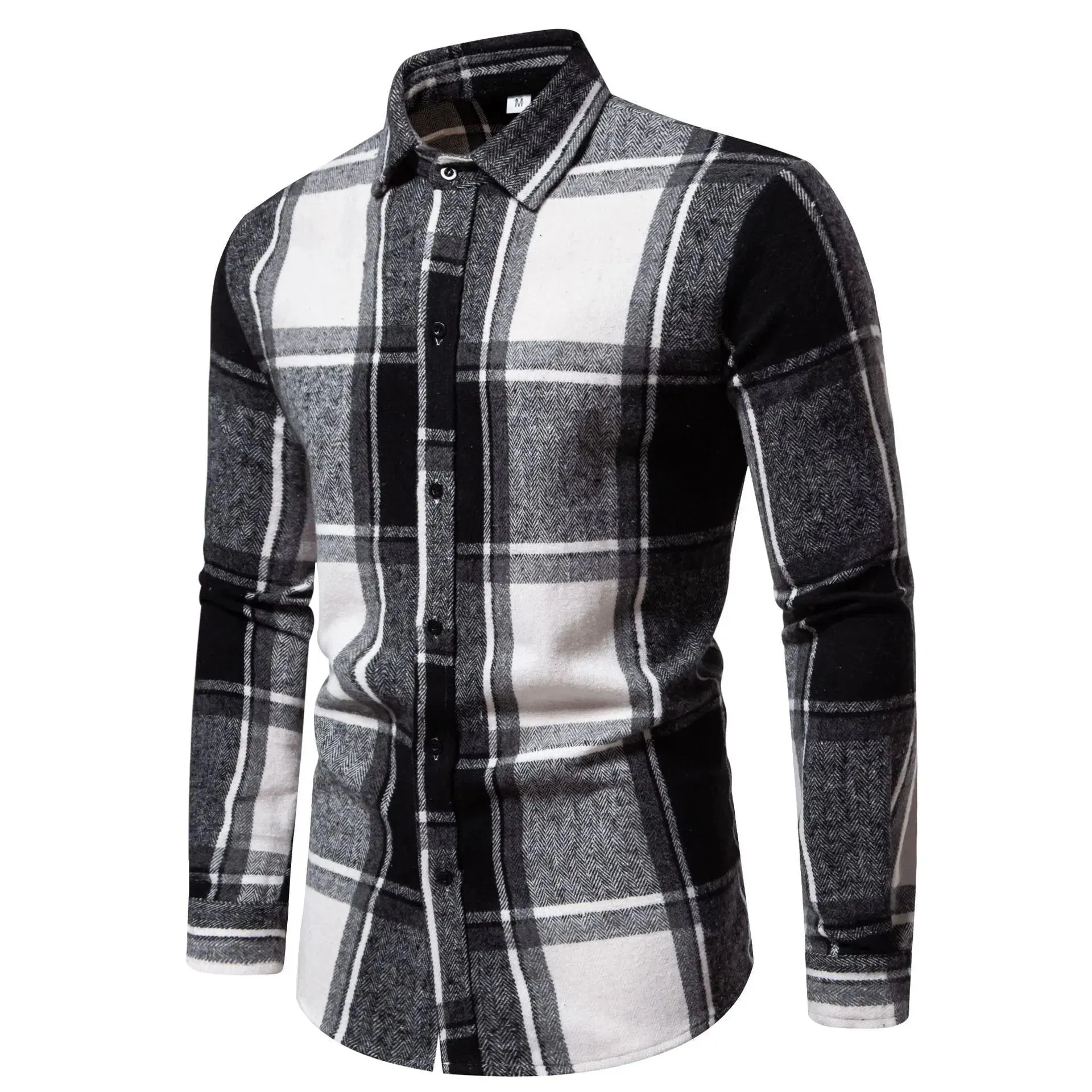 Men's Relaxed Fit Plaid Long Sleeve Shirt