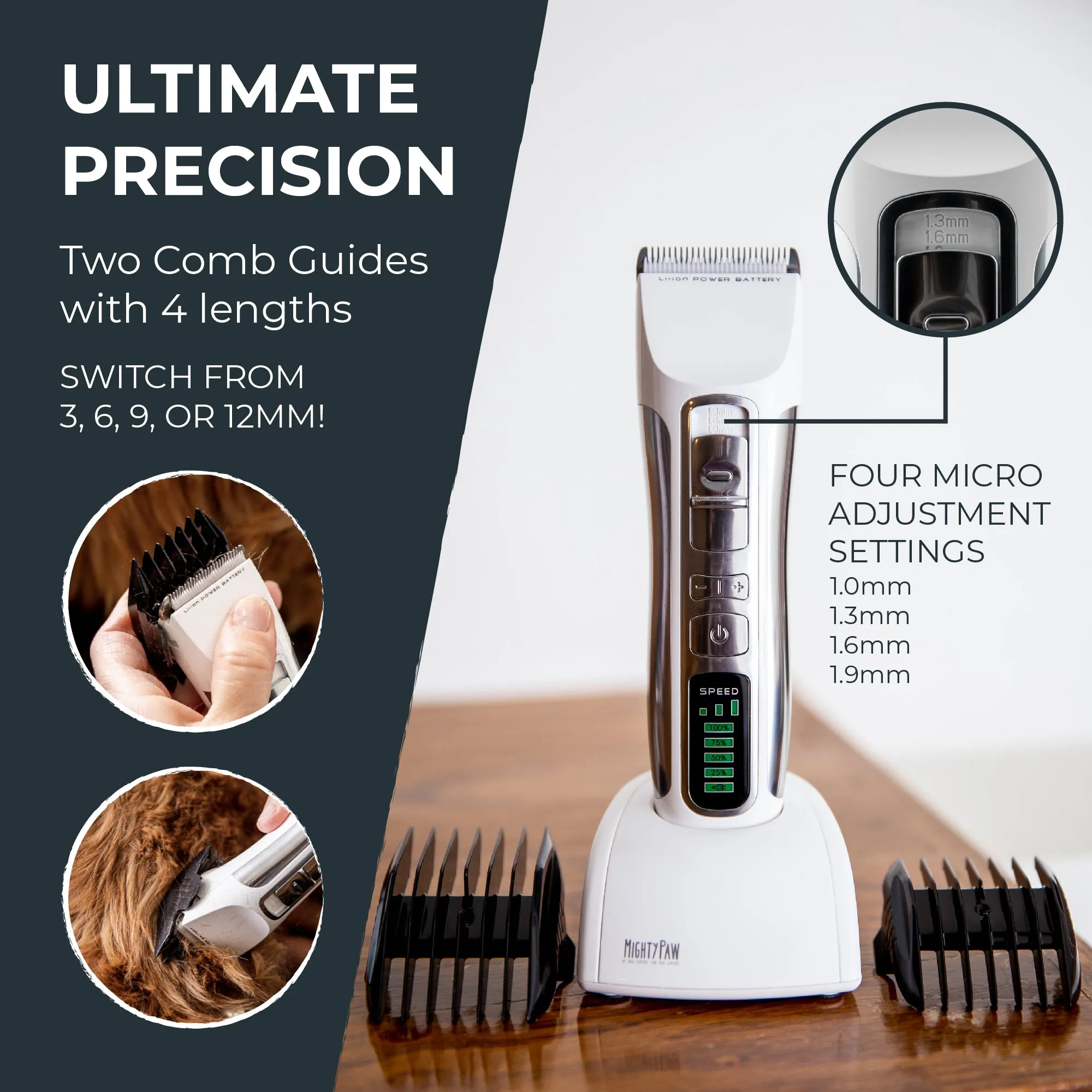 Mighty Paw Professional Cordless Dog Grooming Clippers