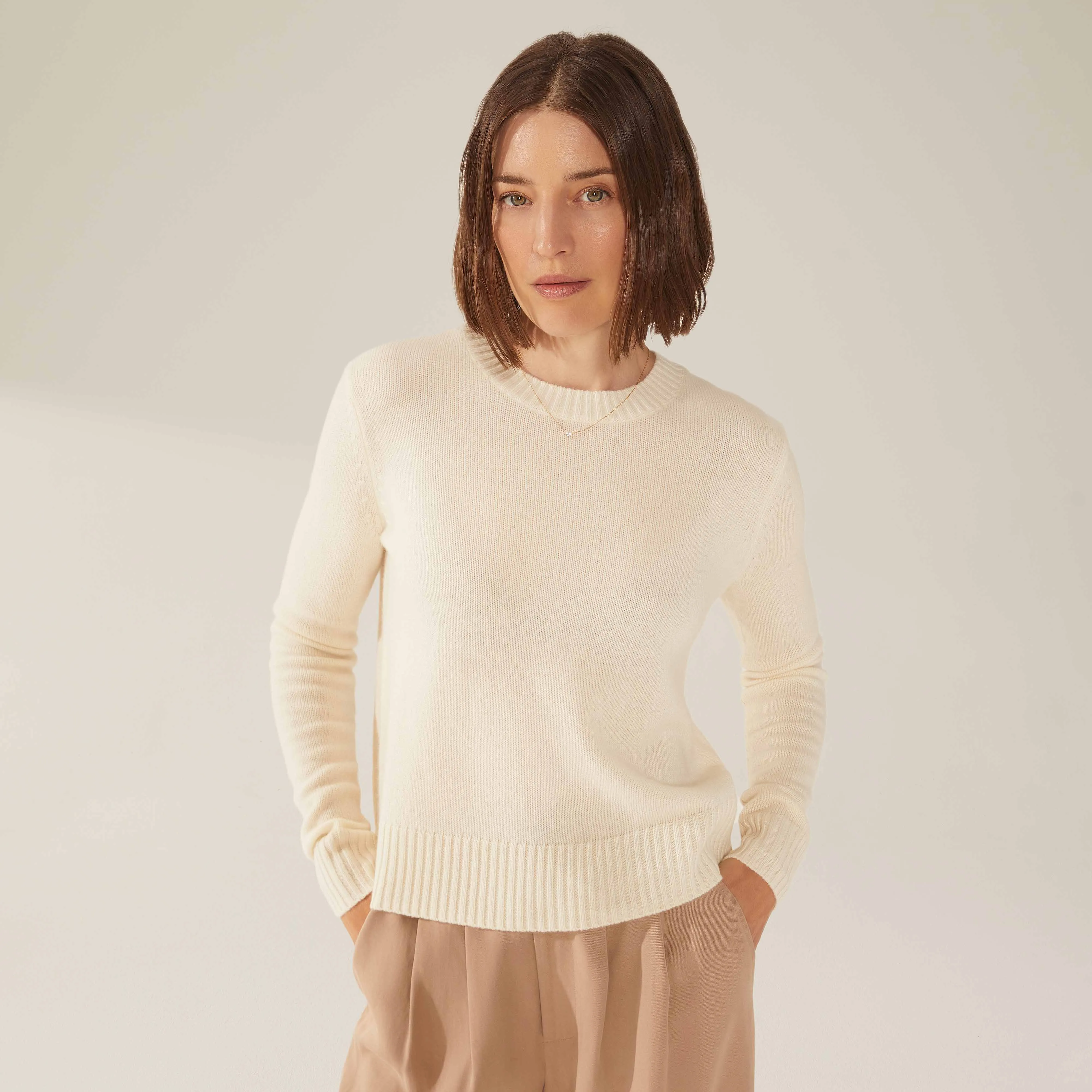 Mila Cashmere Boxy Crop Sweater