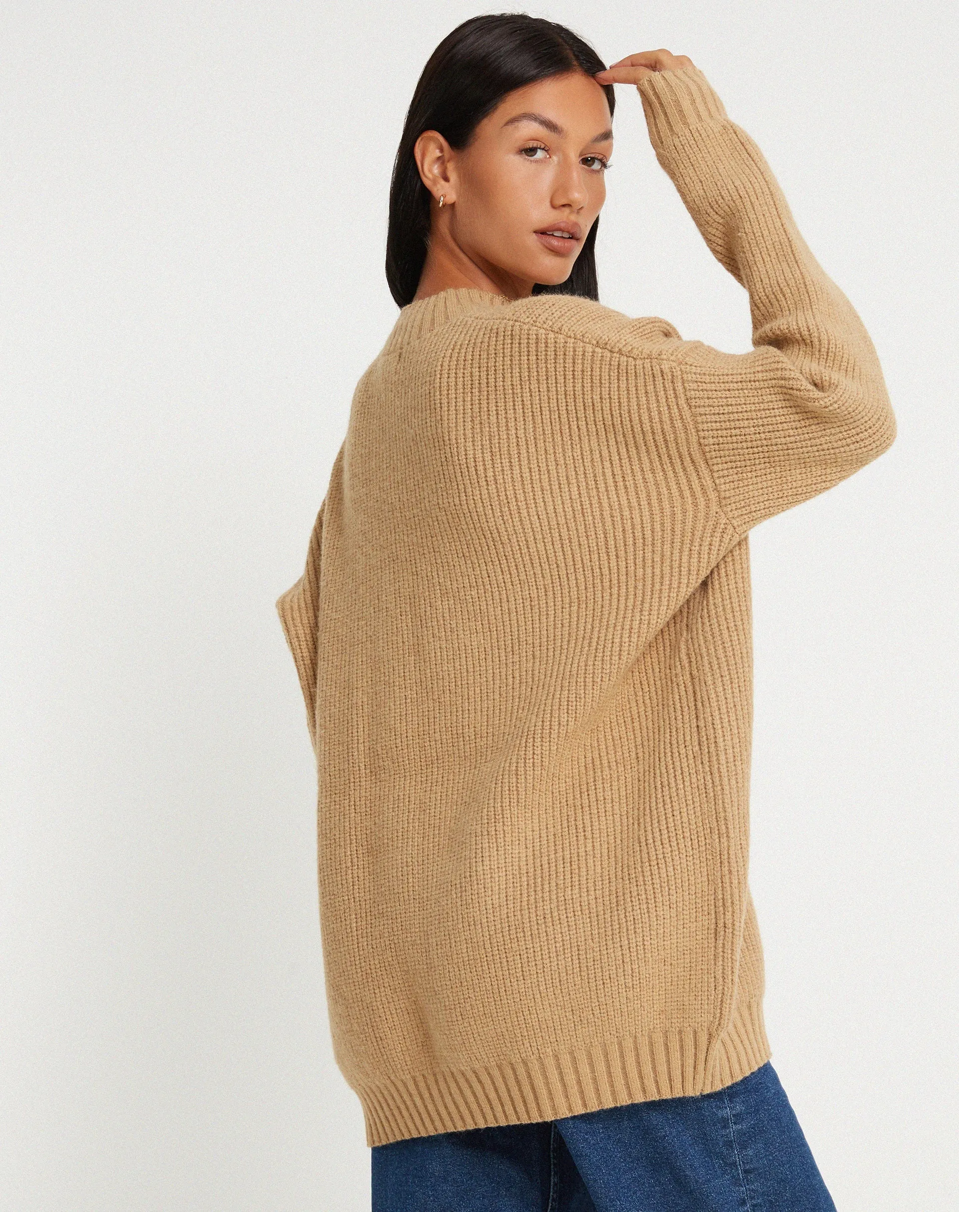 Mody Jumper in Tan Rib